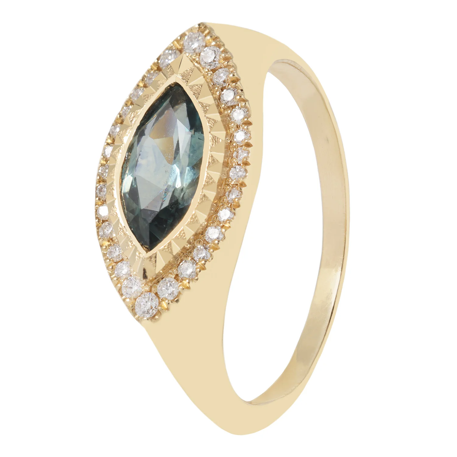 Sapphire Deco Eye Signet - Image 3