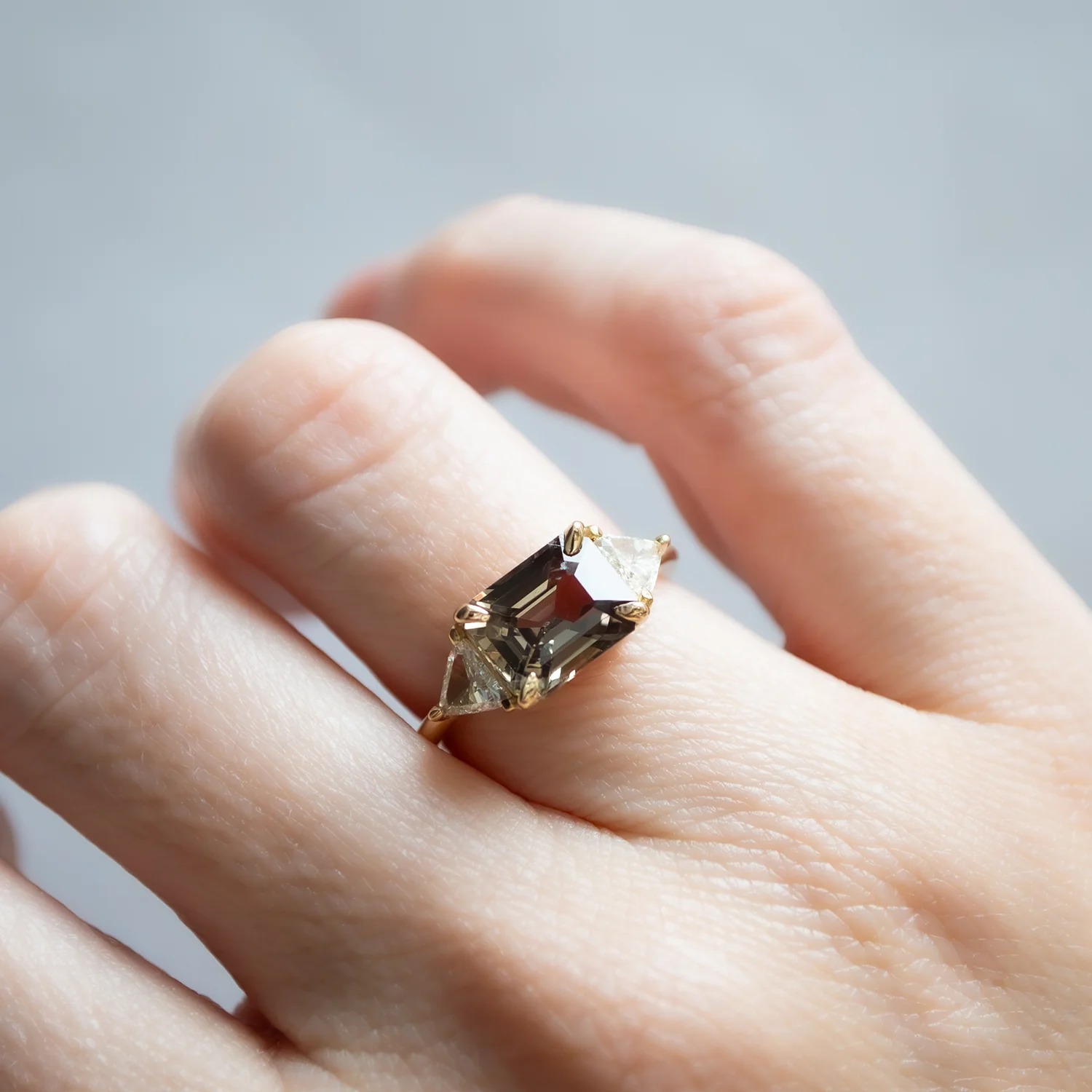 Sapphire & Diamond Horizon Ring - Image 2