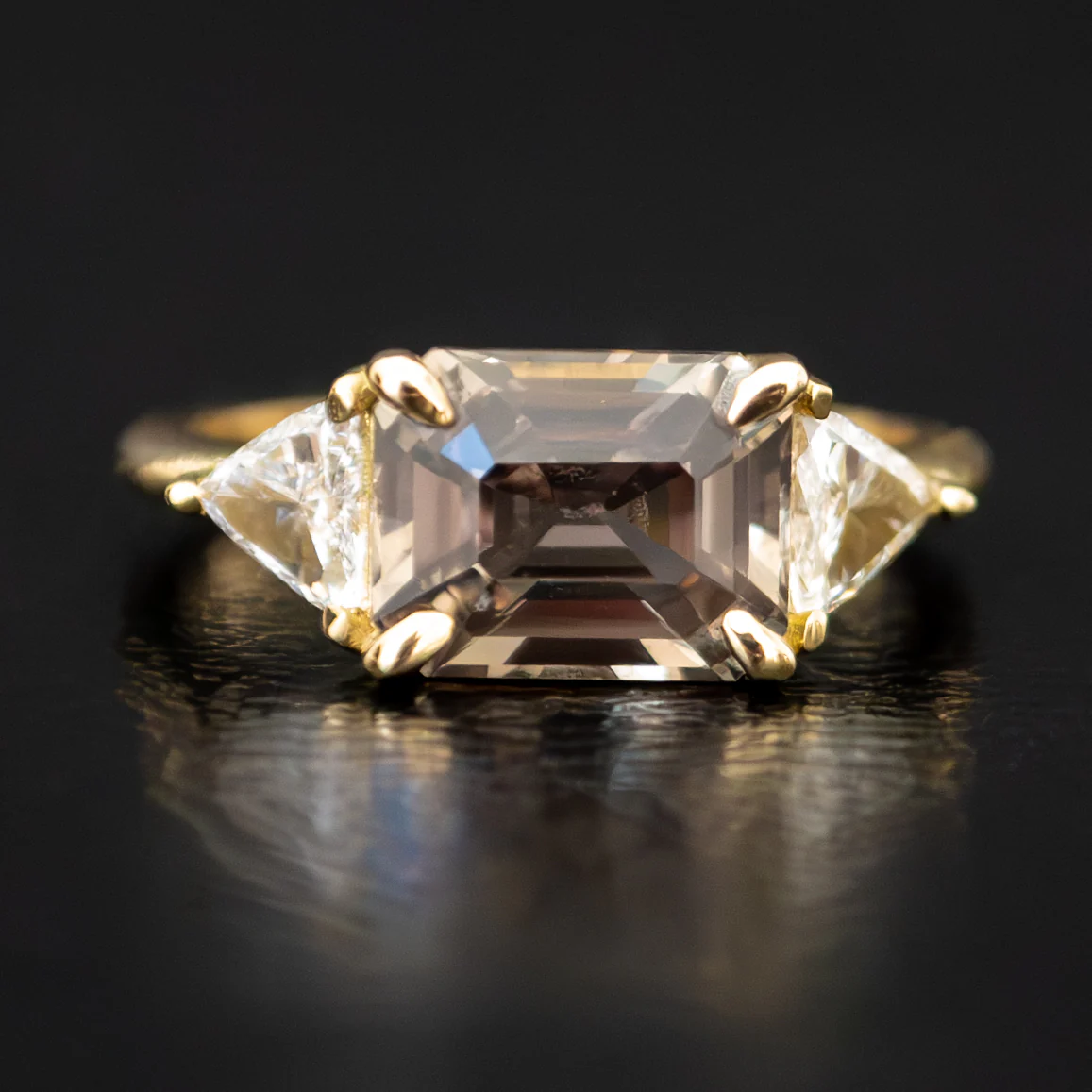 Sapphire & Diamond Horizon Ring - Image 7