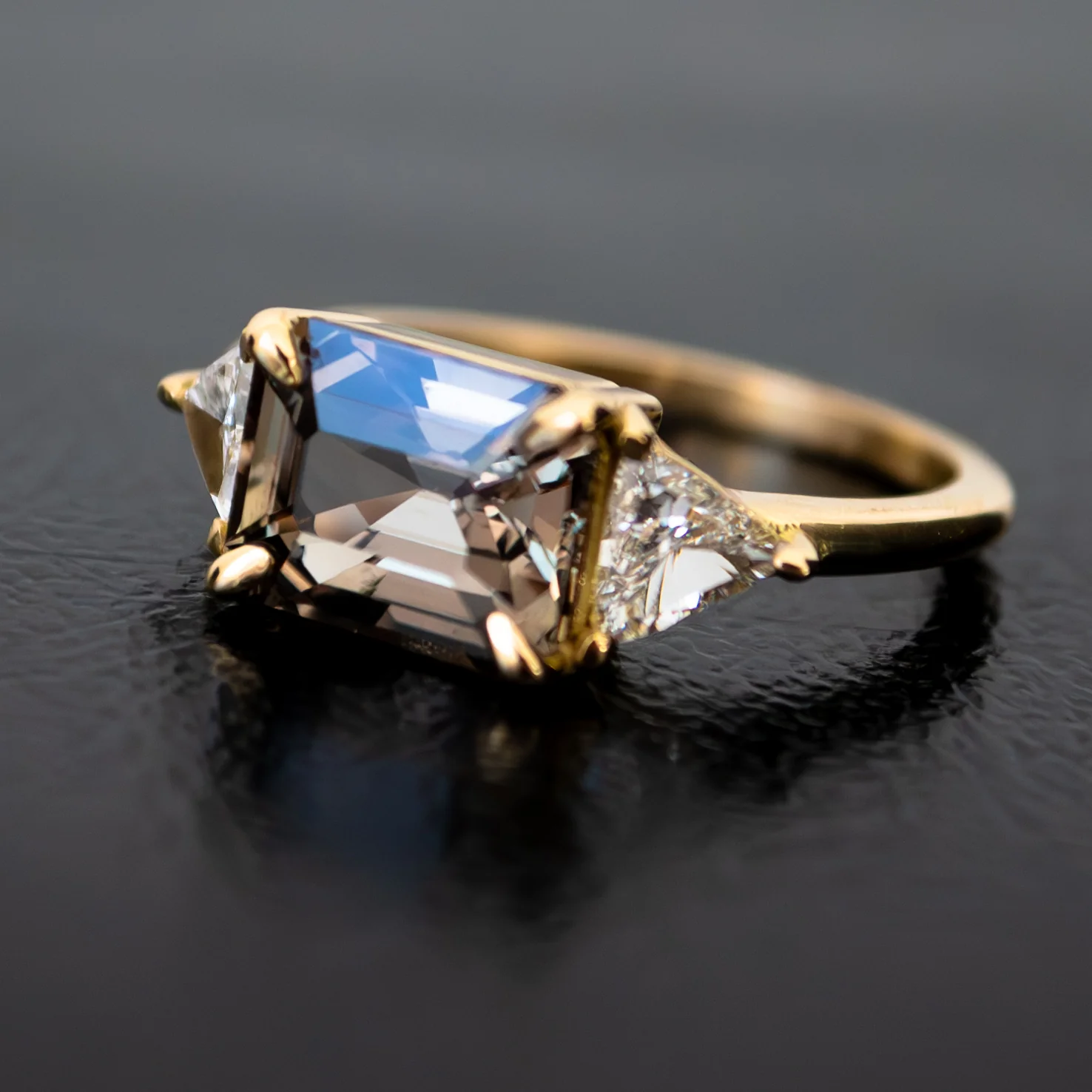 Sapphire & Diamond Horizon Ring - Image 8