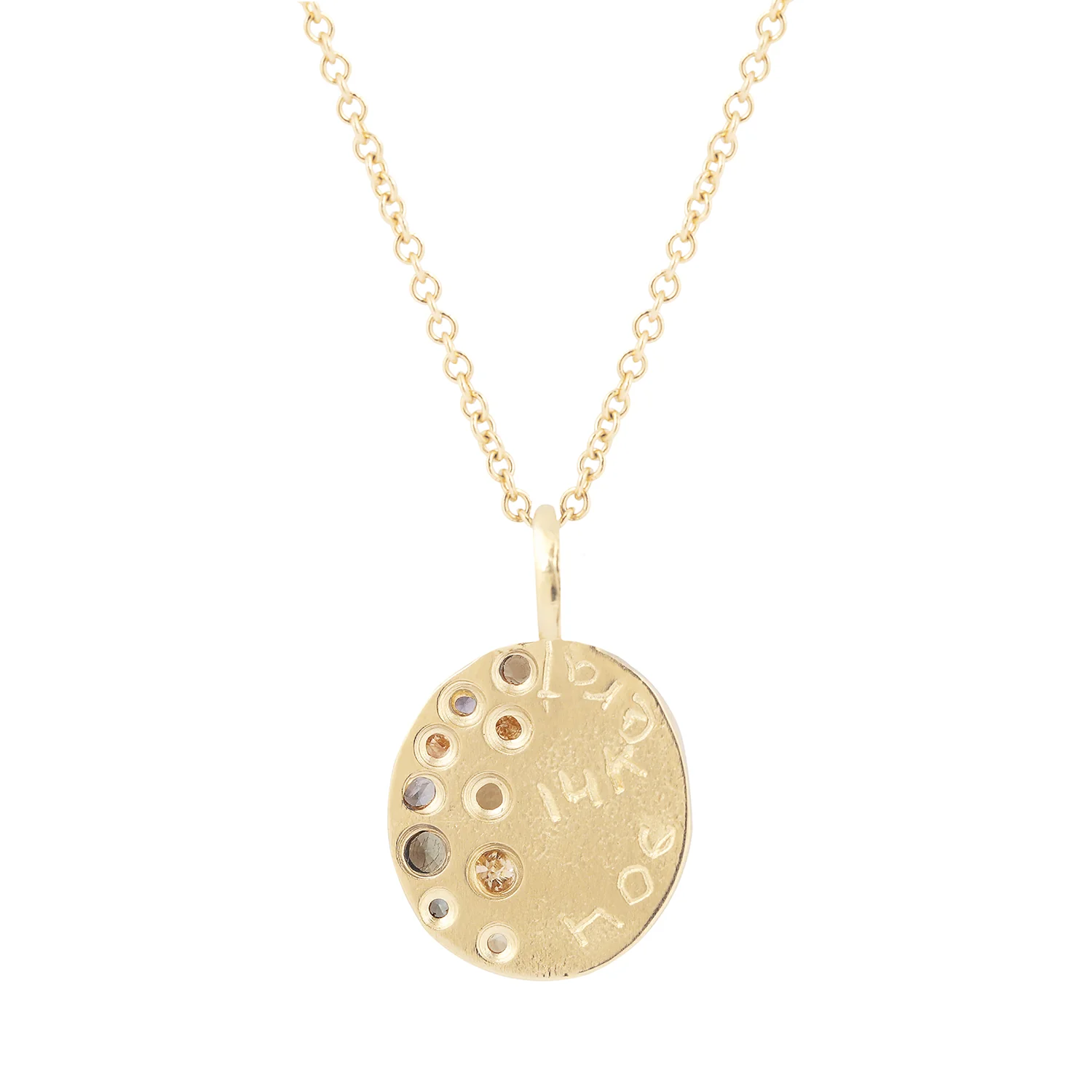 Sapphire & Diamond Owl Necklace - Image 3