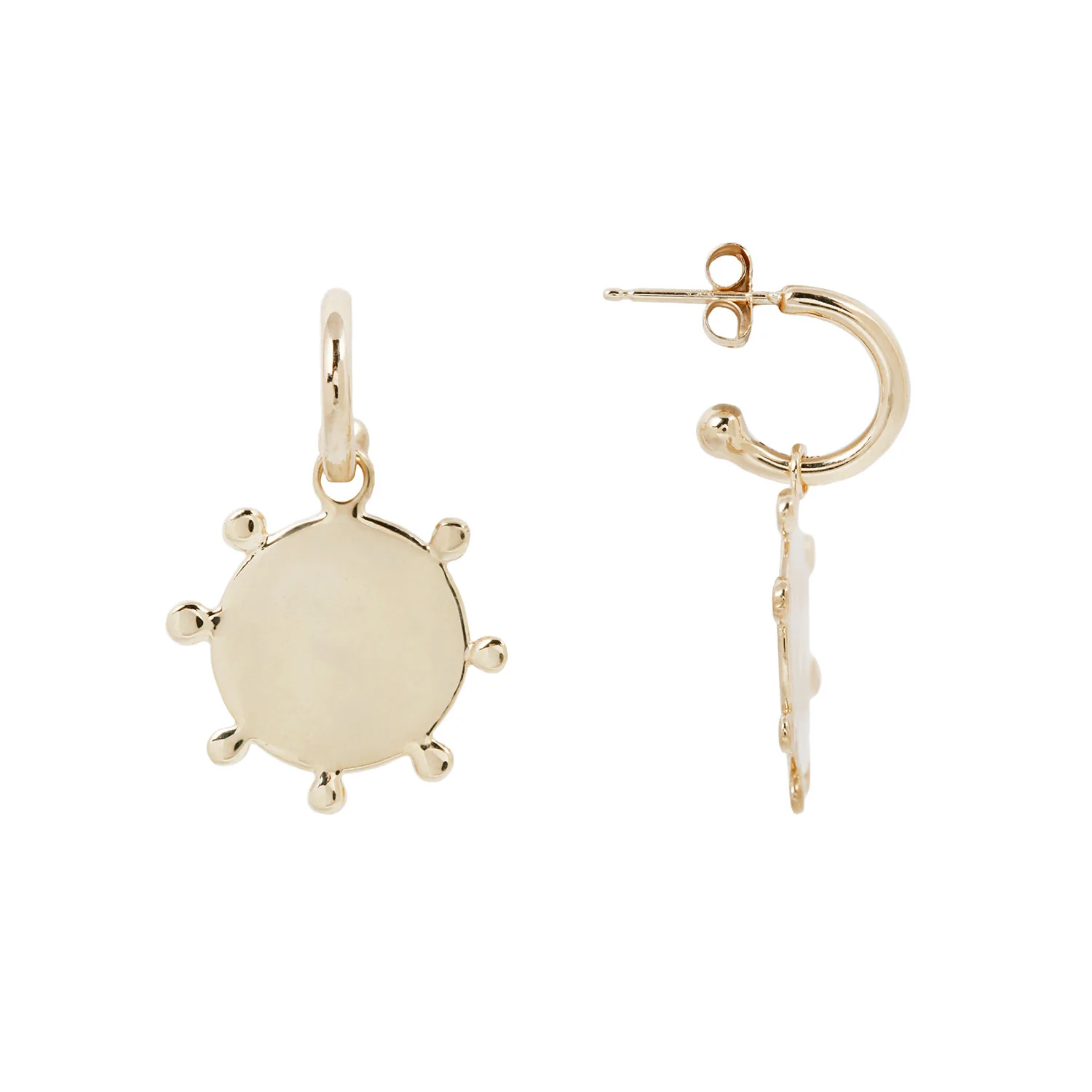 Gold Soleil Sun Hoops - Image 3