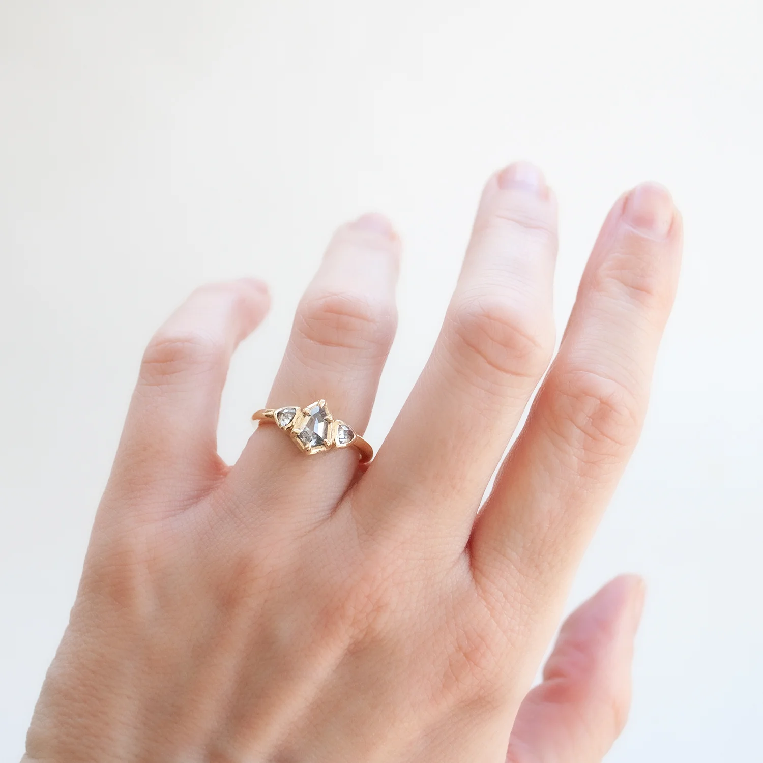 Shield Three Diamond Ring - Image 2
