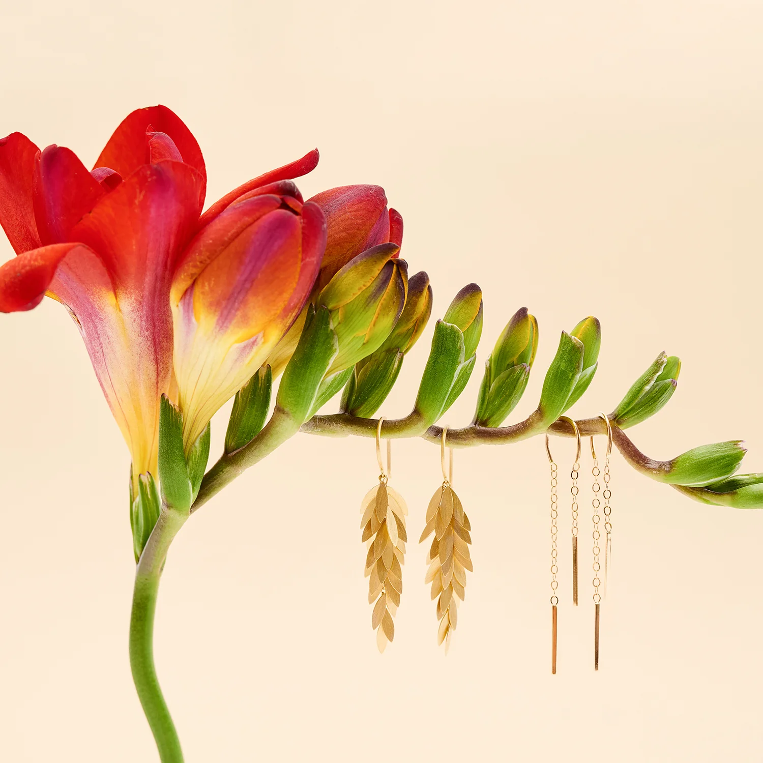 Golden Leaf Earrings - Image 4