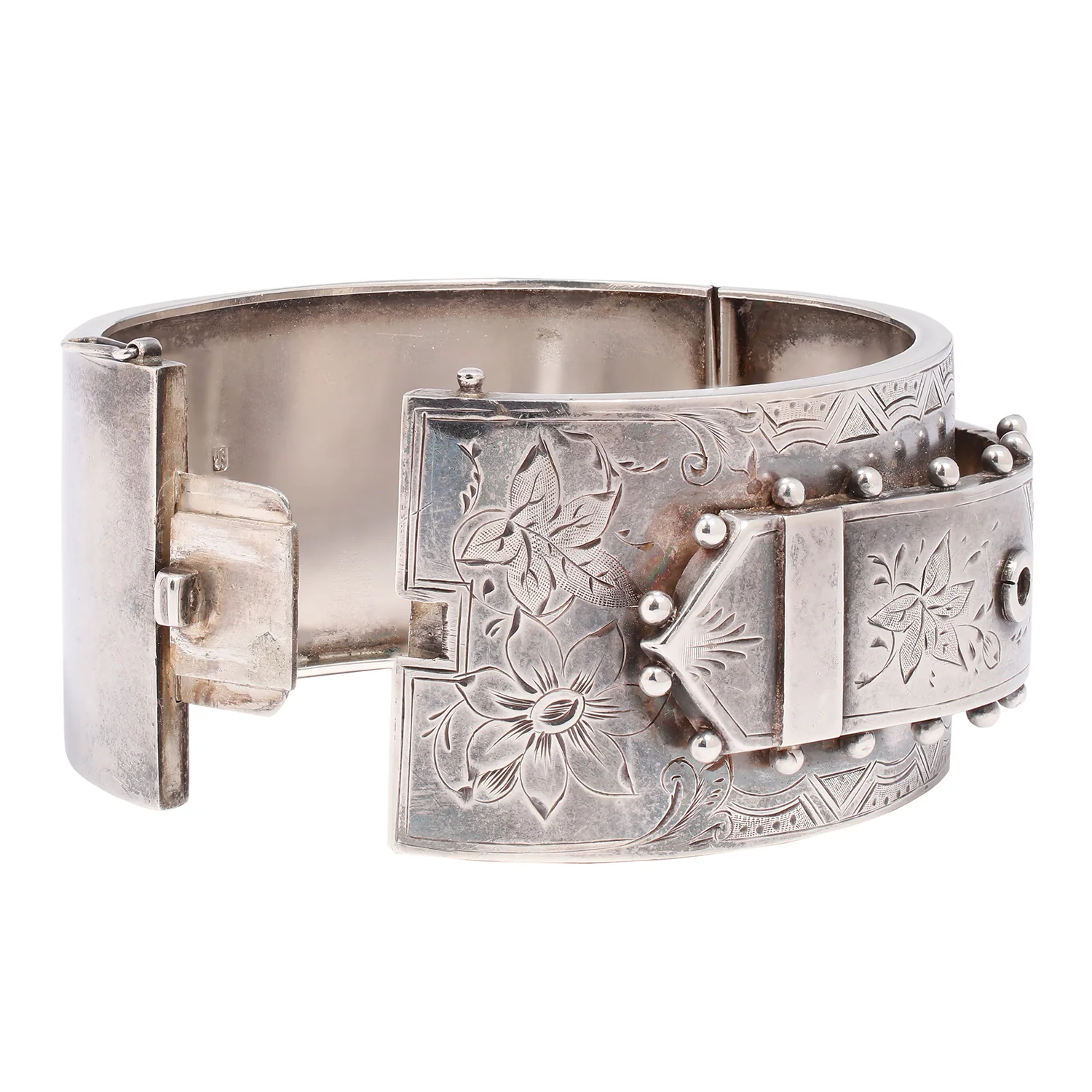 Silver Dot Buckle Bangle - Image 3