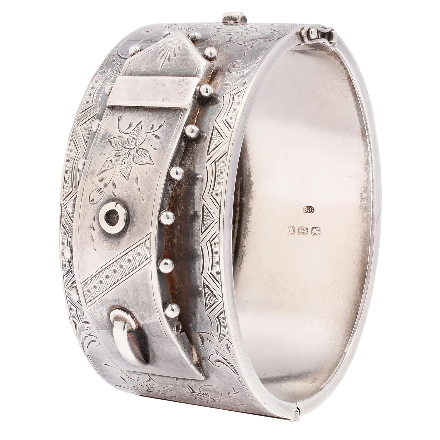 Silver Dot Buckle Bangle - Image 4