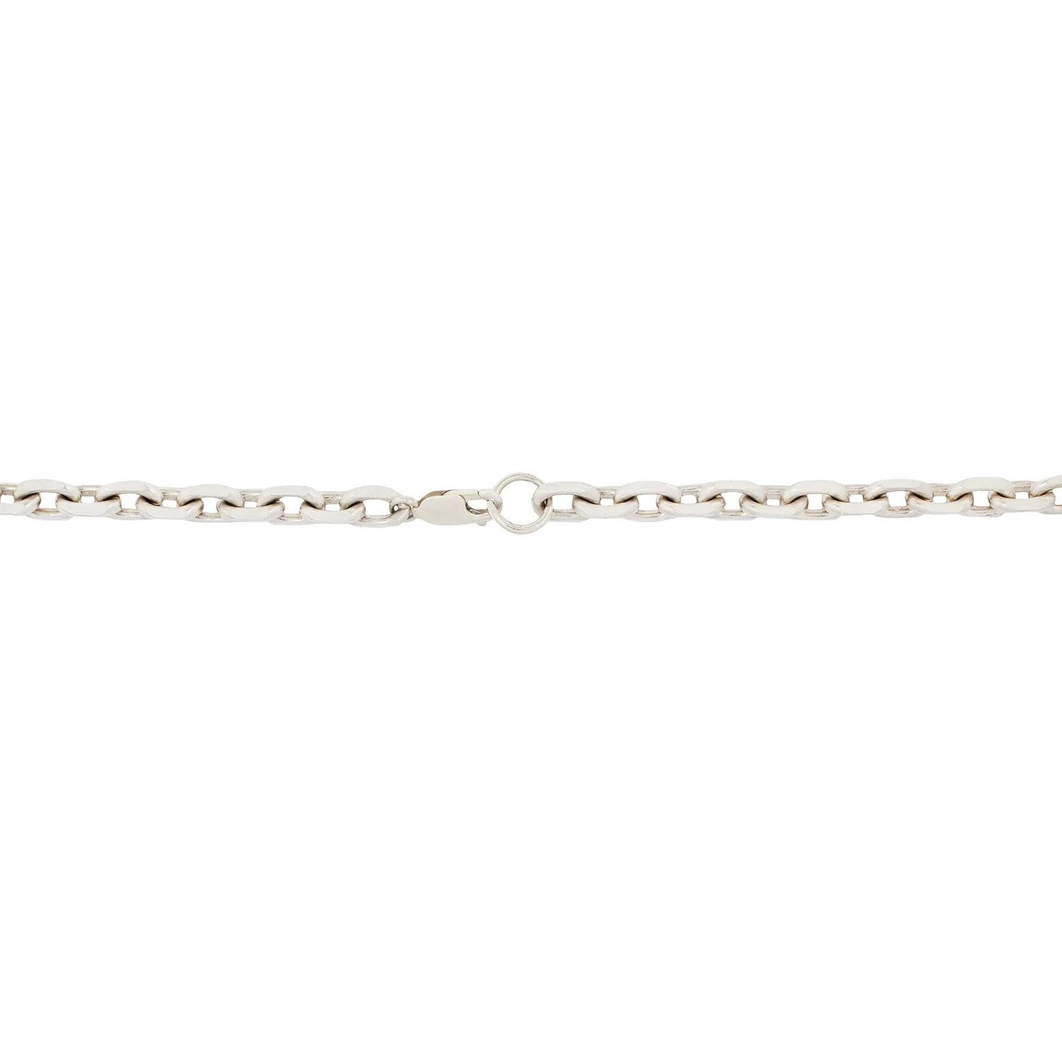 Silver Faceted Link Chain Necklace - Image 2