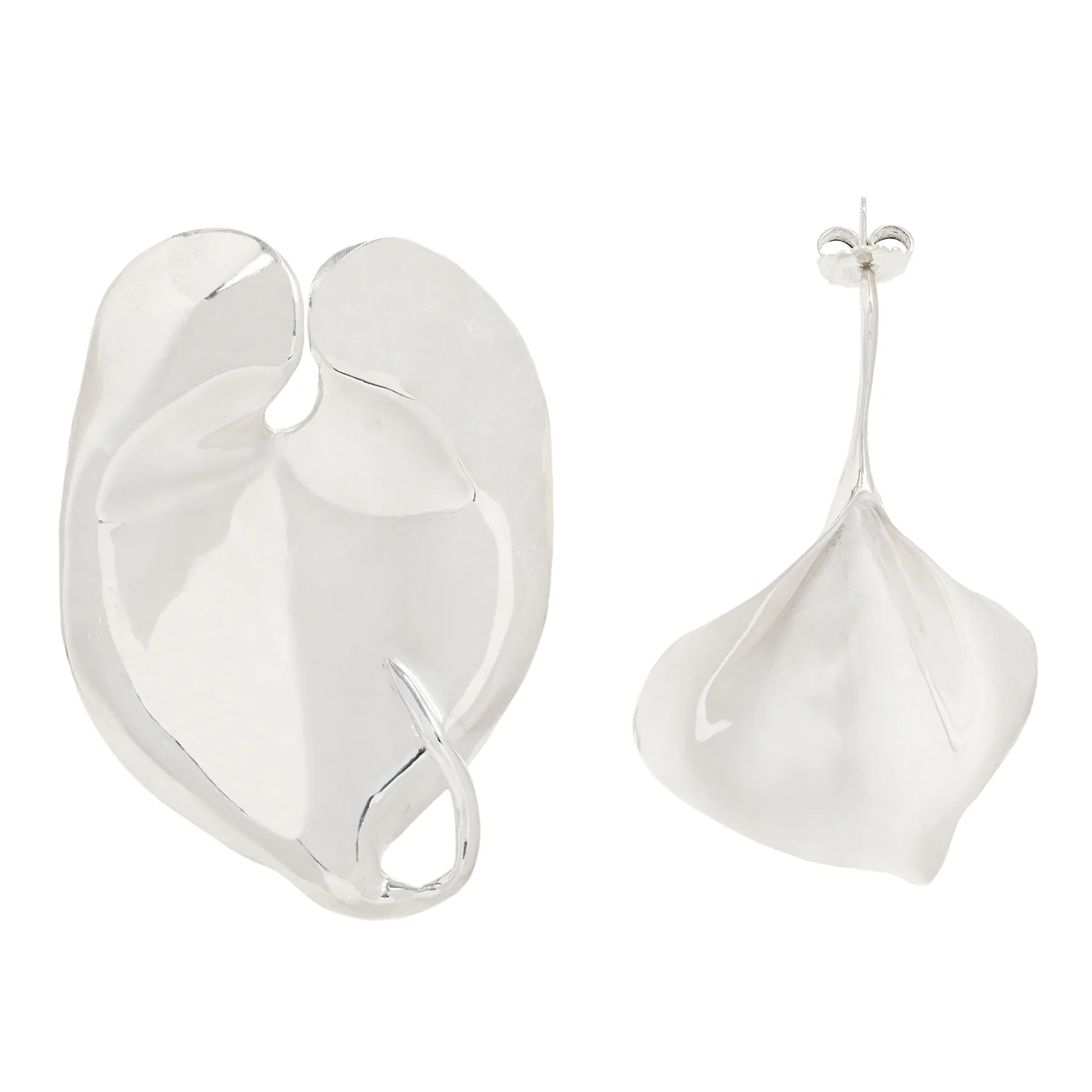 Silver Flower District Earrings - Image 3