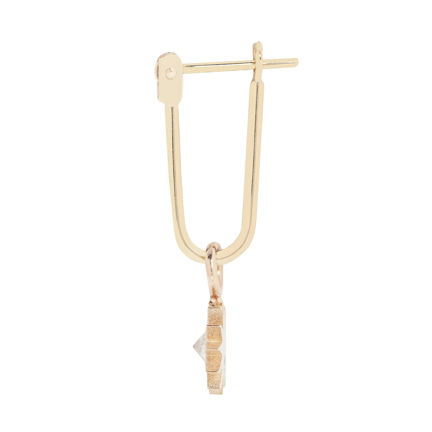 Inverted Diamond Spur Single Hoop - Image 3