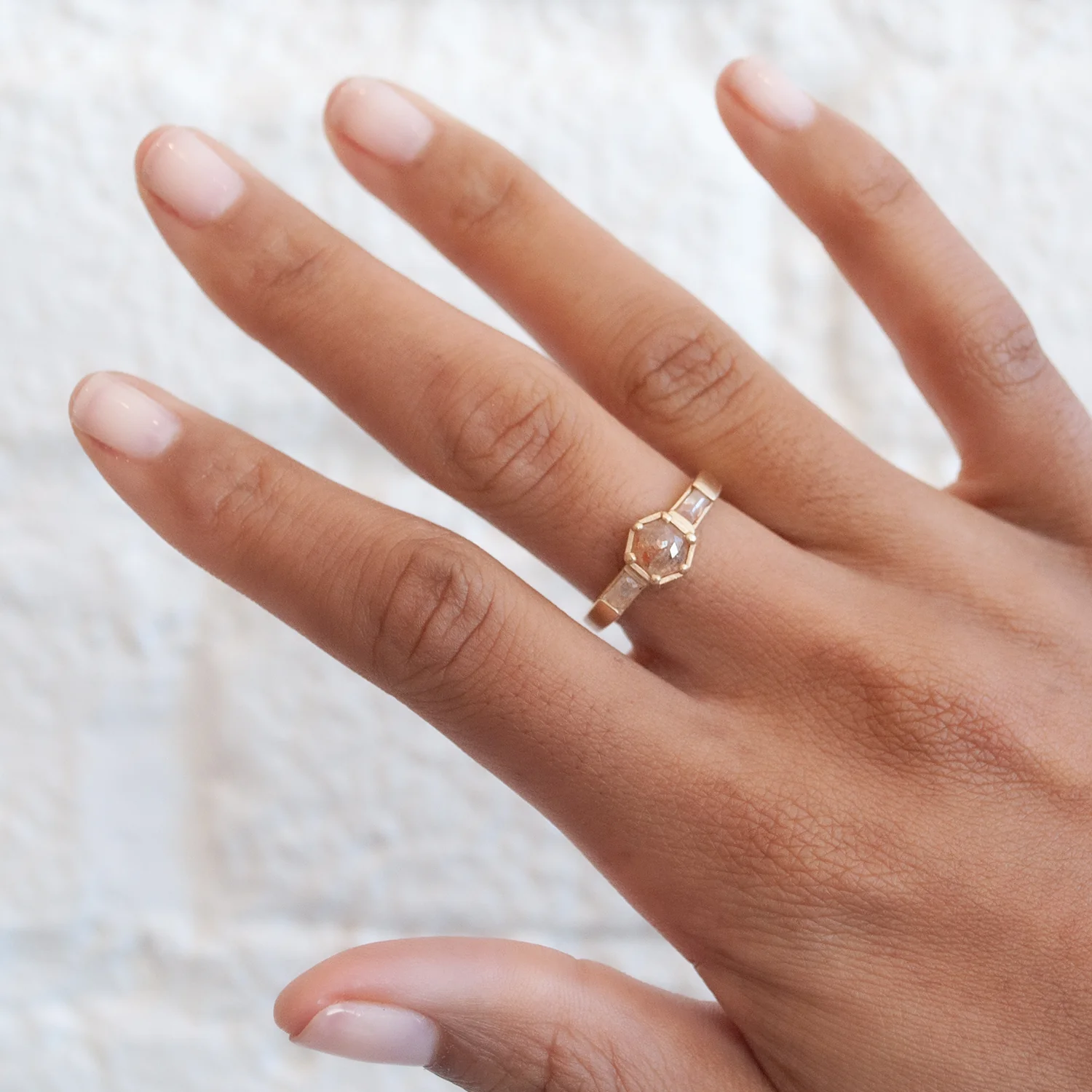 Six Bead Diamond Horizon Ring - Image 2