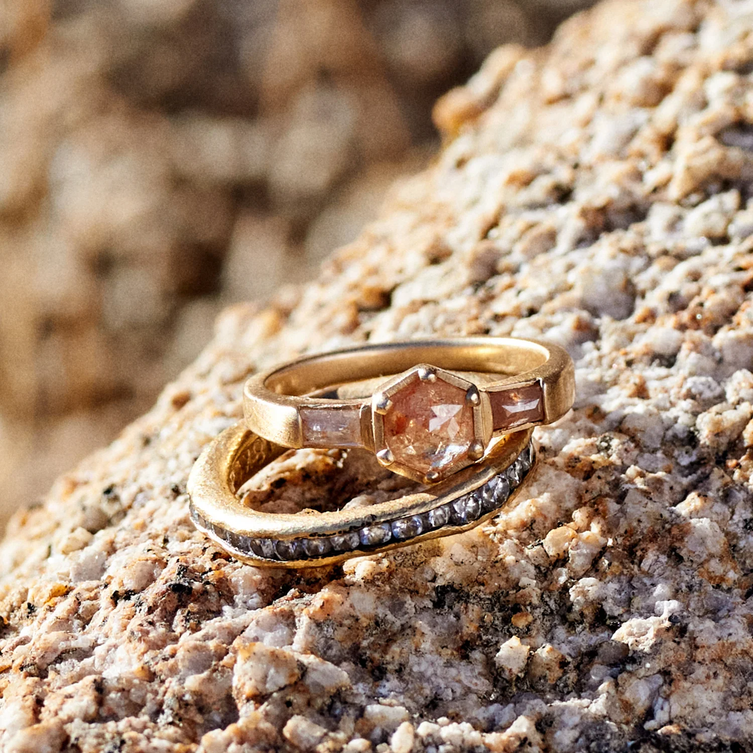 Six Bead Diamond Horizon Ring - Image 6