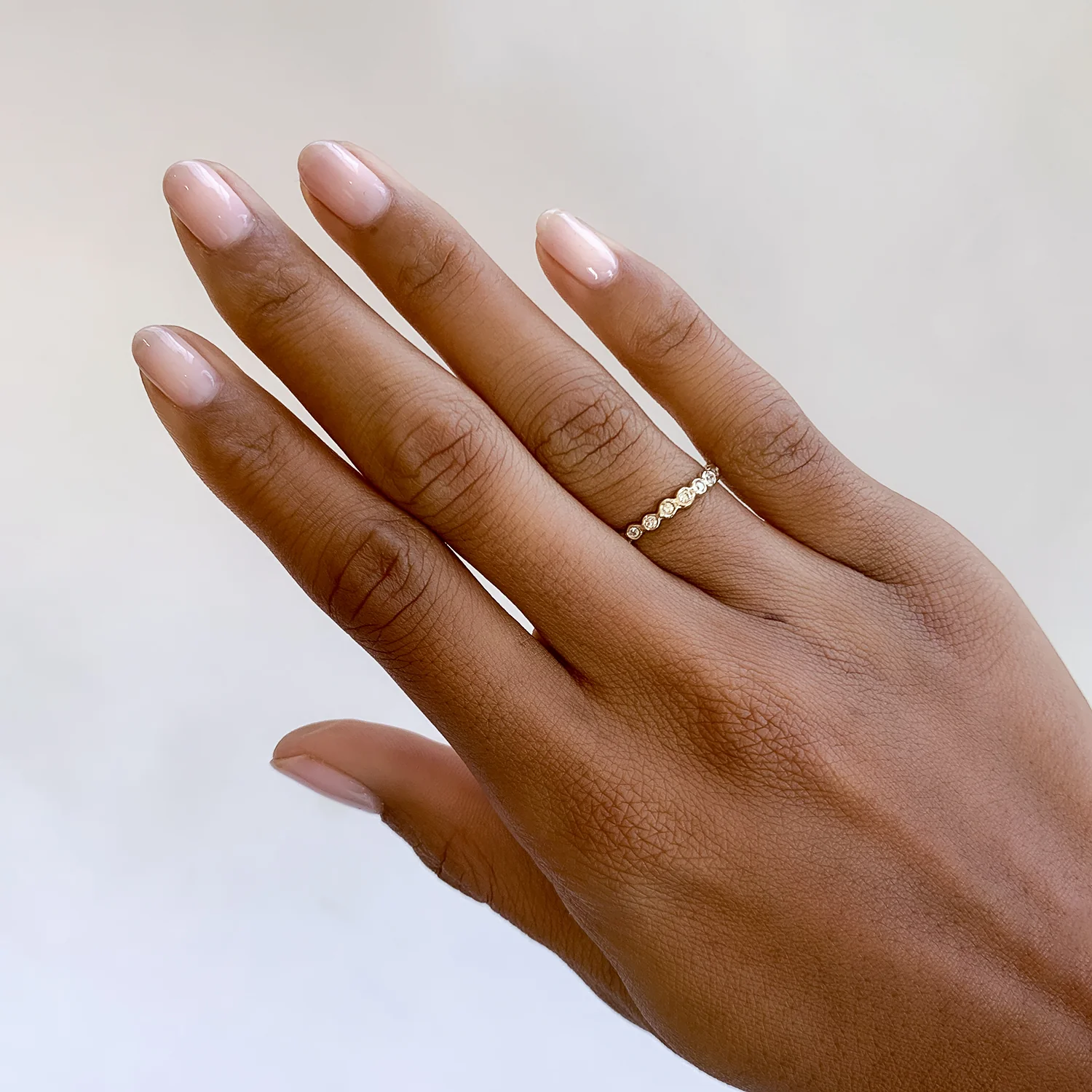 White Diamond Circle Eternity Band - Image 2