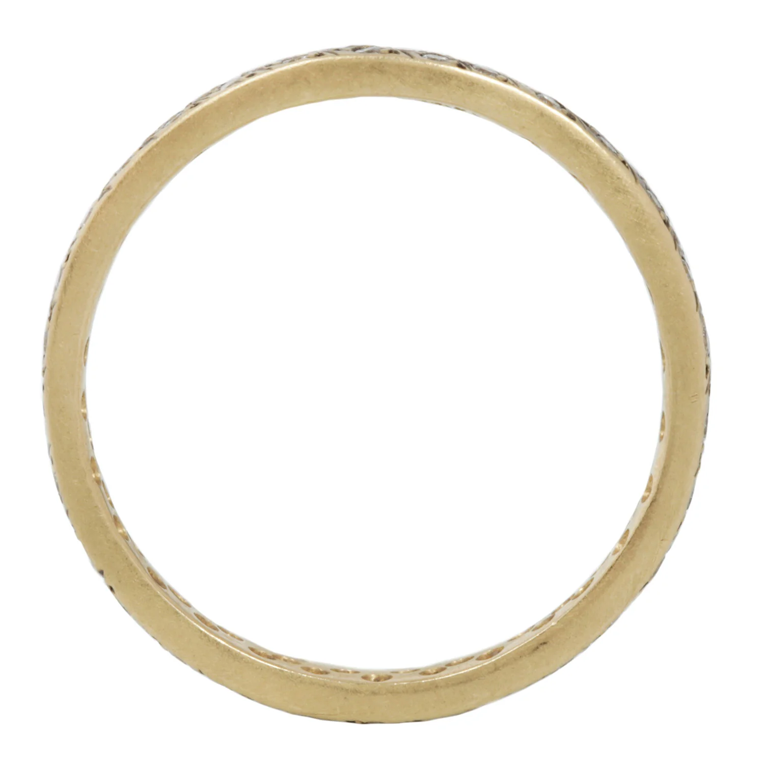 Diagonal Antiqued Diamond Eternity Band - Image 3