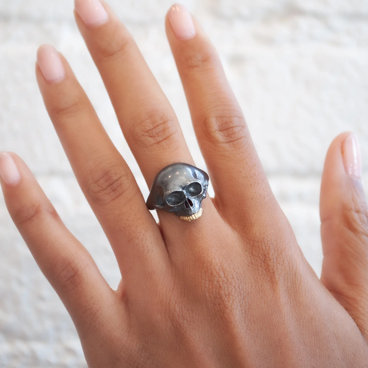 Small Black Skull Ring - Image 2