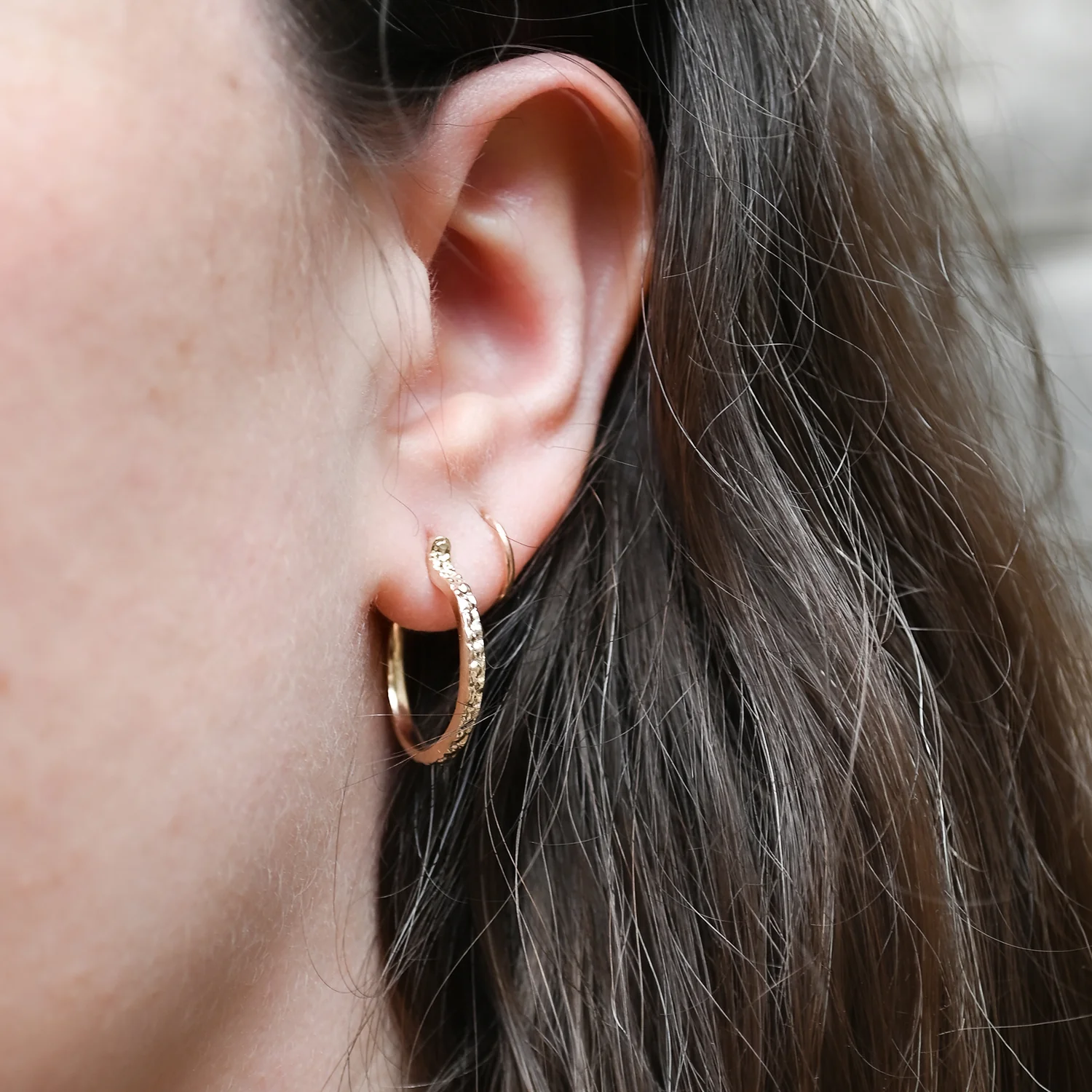 Small Gold Stingray Hoops - Image 2