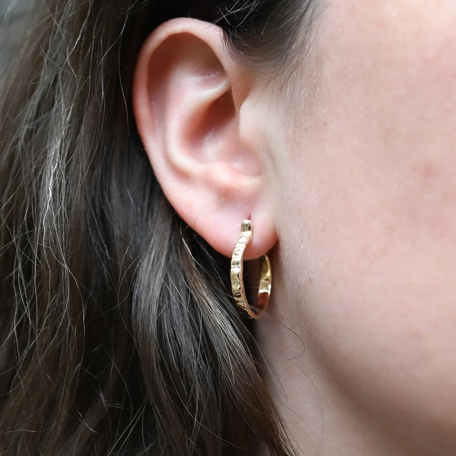 Small Gold Urchin Hoops - Image 2
