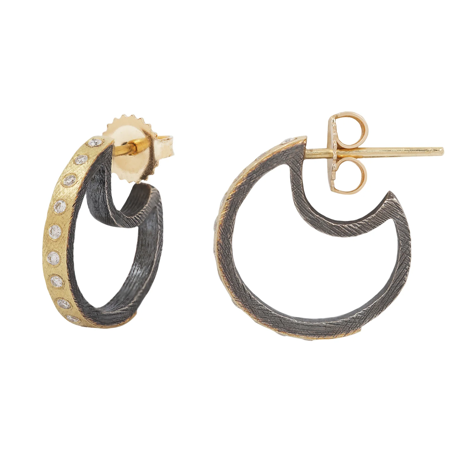 Small Mina Gold Hoops - Image 3