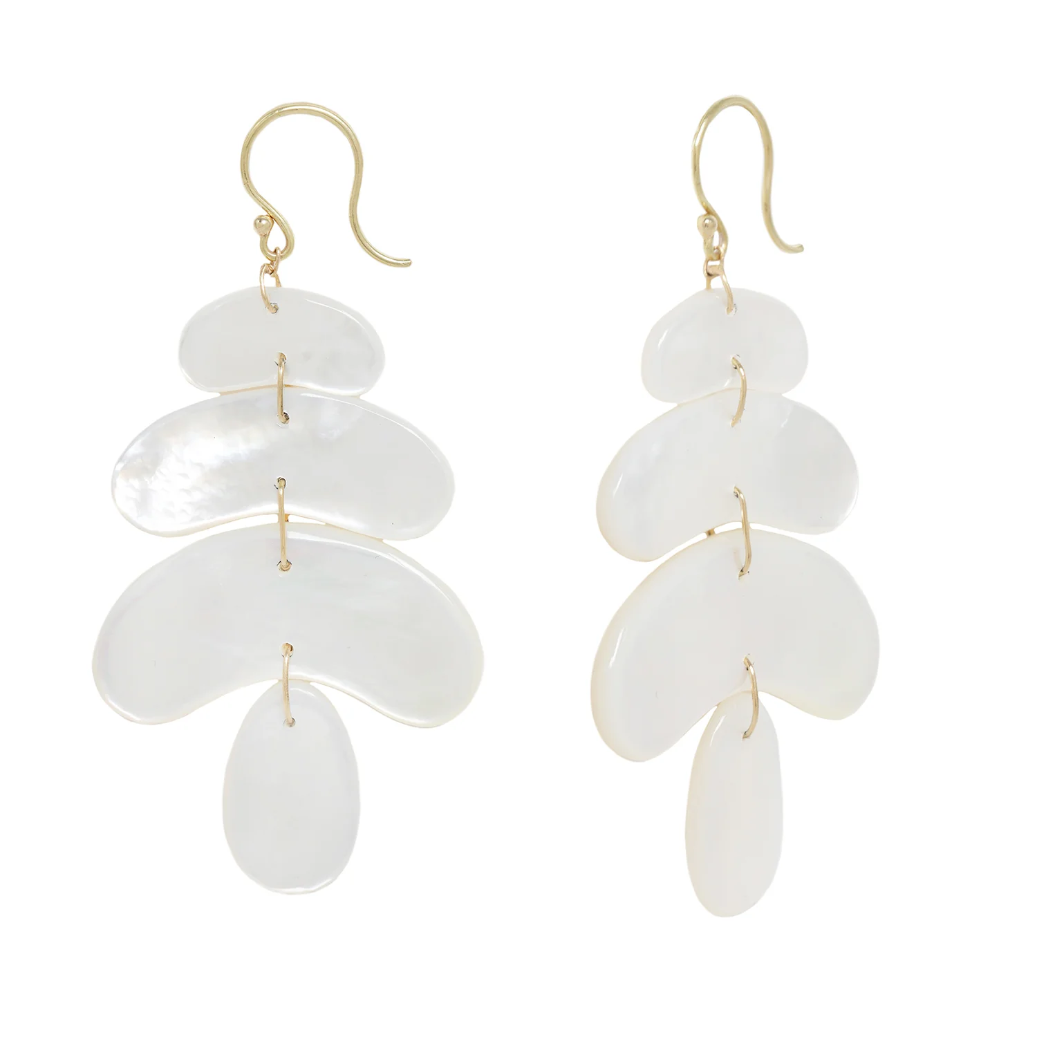 Small Mother of Pearl Totem Earrings - Image 3