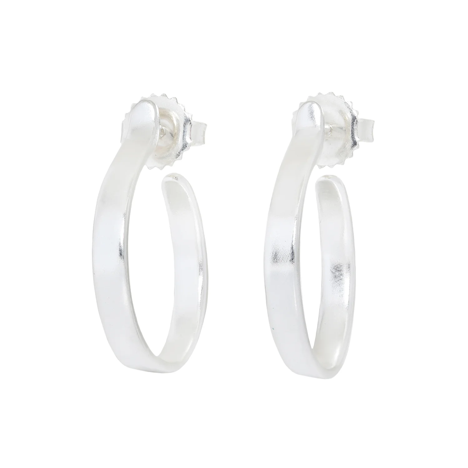Small Plain Silver Hoops