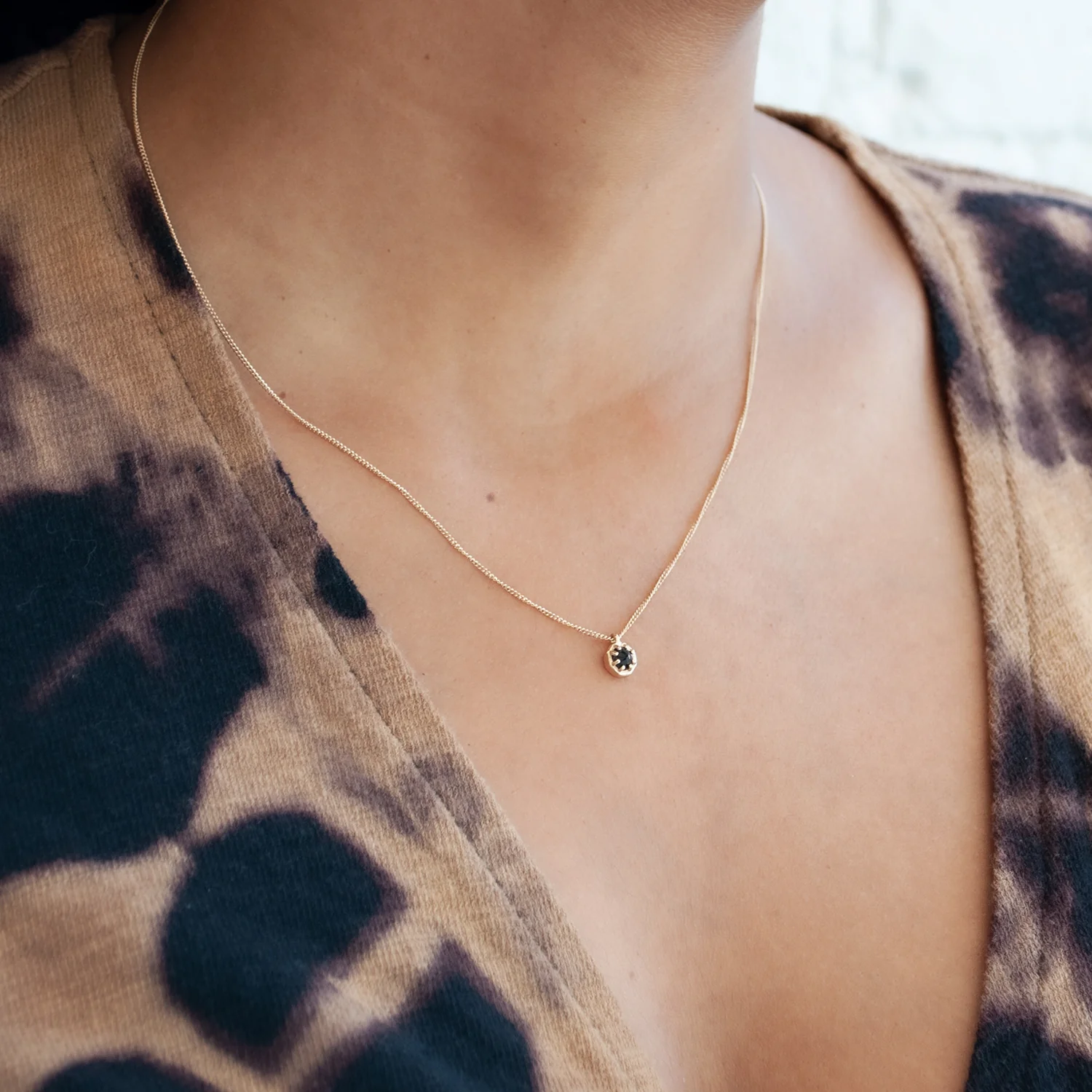 Small Spinel Octagon Necklace - Image 2