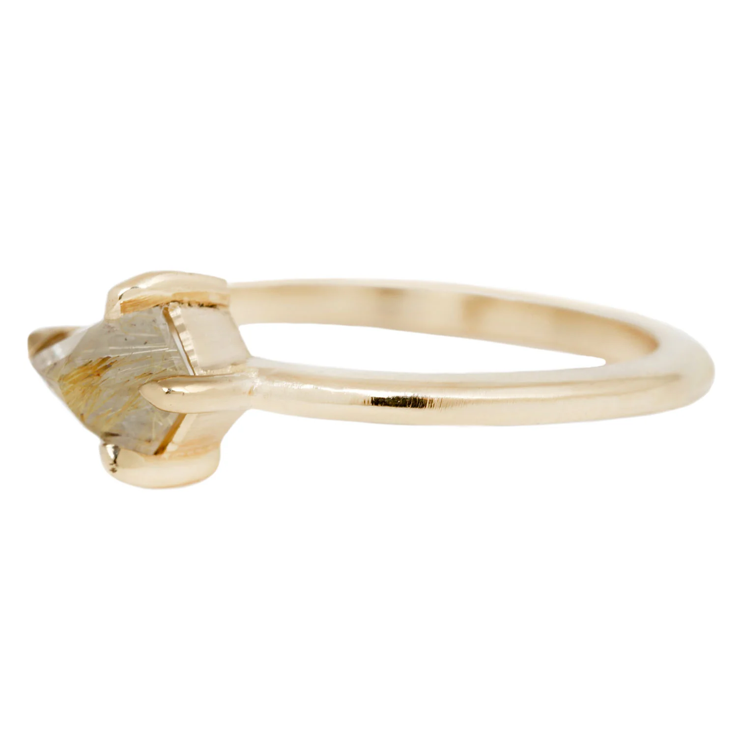 Small Yellow Quartz Kite Ring - Image 3