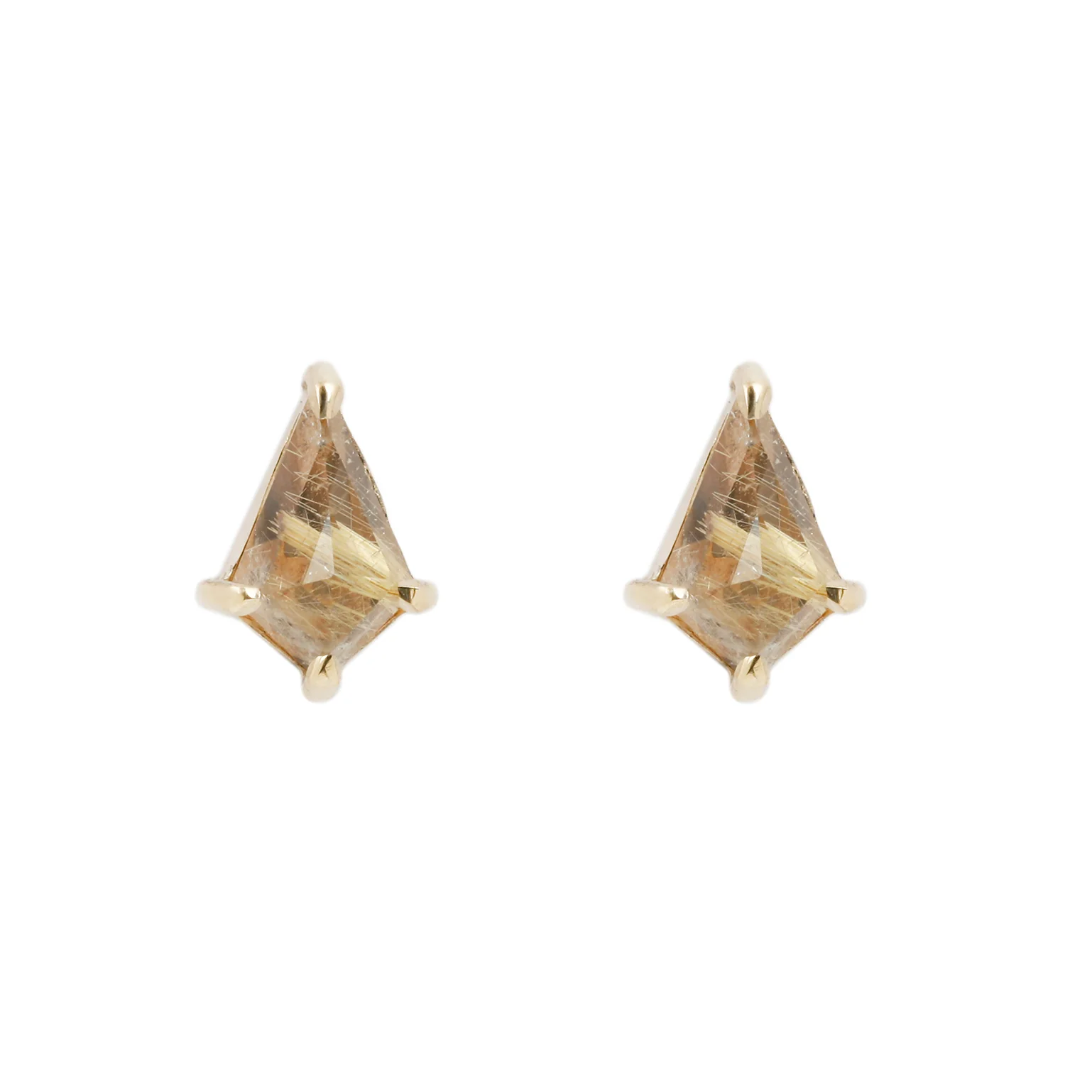 Small Yellow Quartz Kite Studs