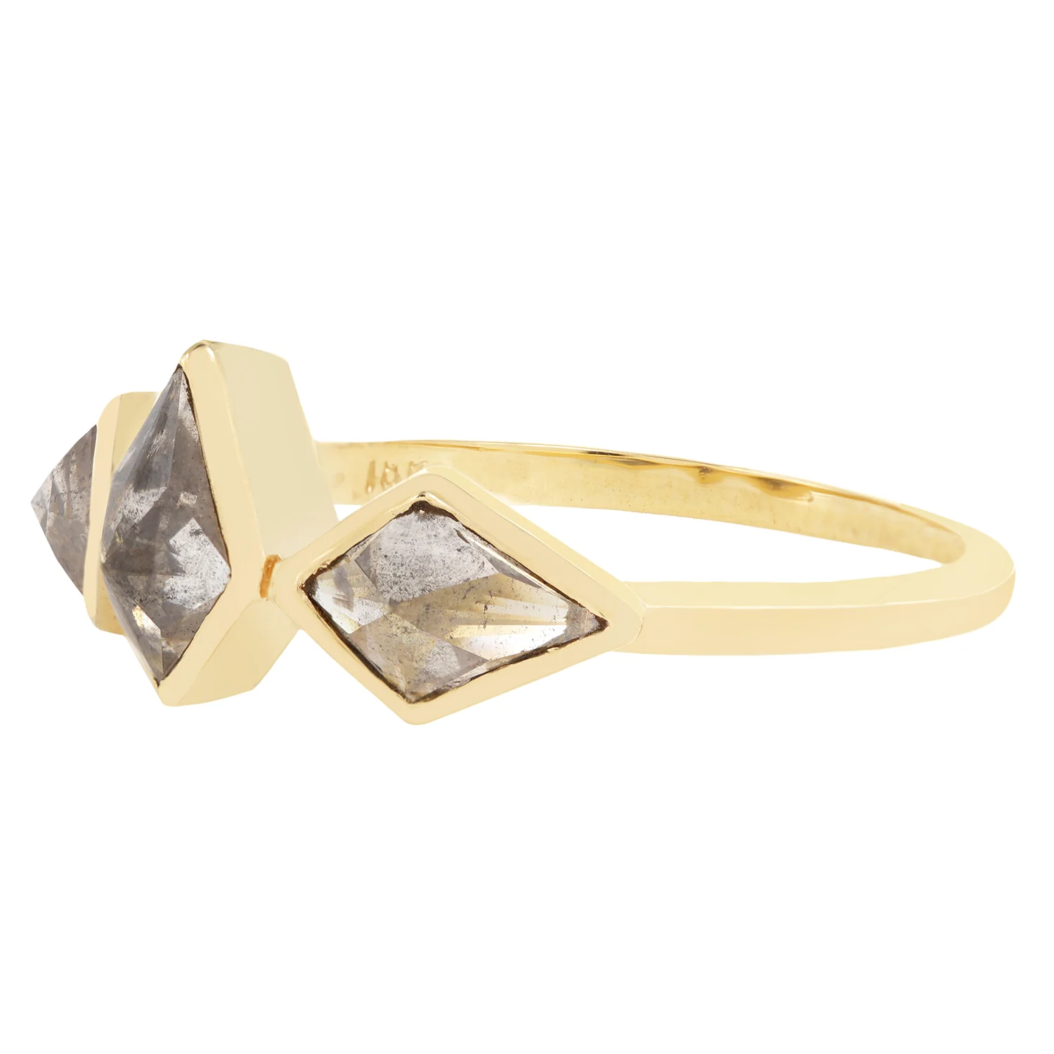 Smoky Diamond Kite Ring - Image 3