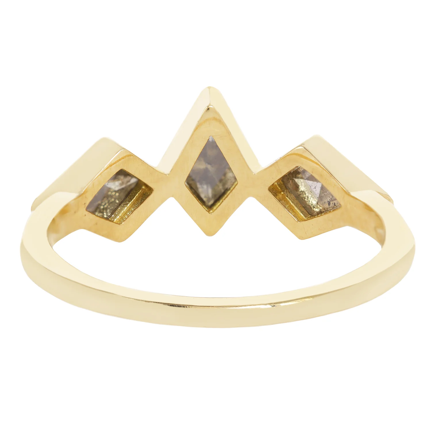 Smoky Diamond Kite Ring - Image 5