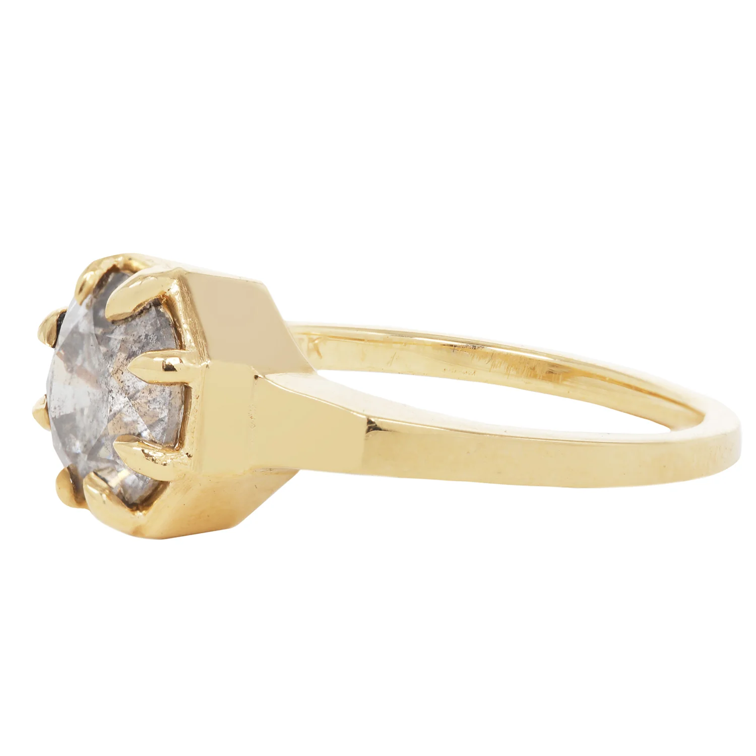 Smoky Diamond Octagon Ring - Image 3