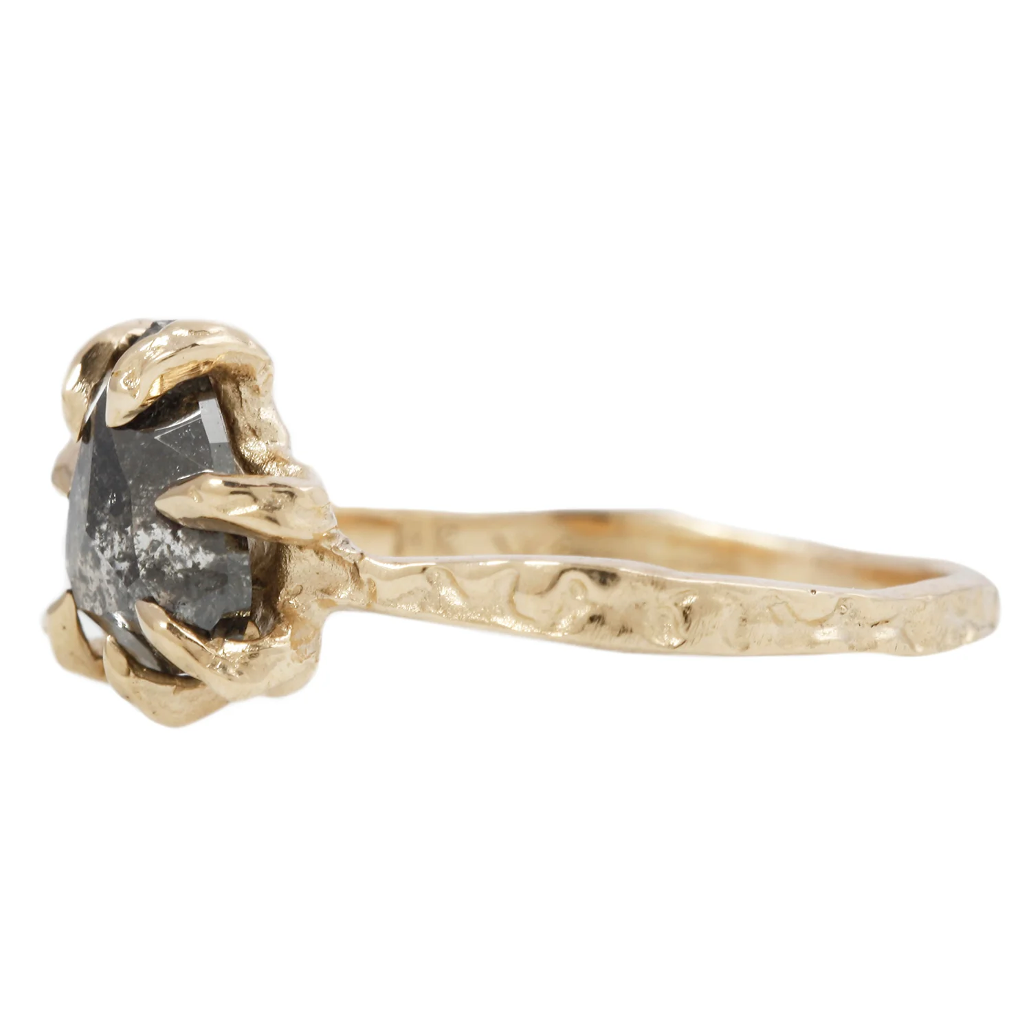 Smoky Pear Stingray Claw Solitaire - Image 3