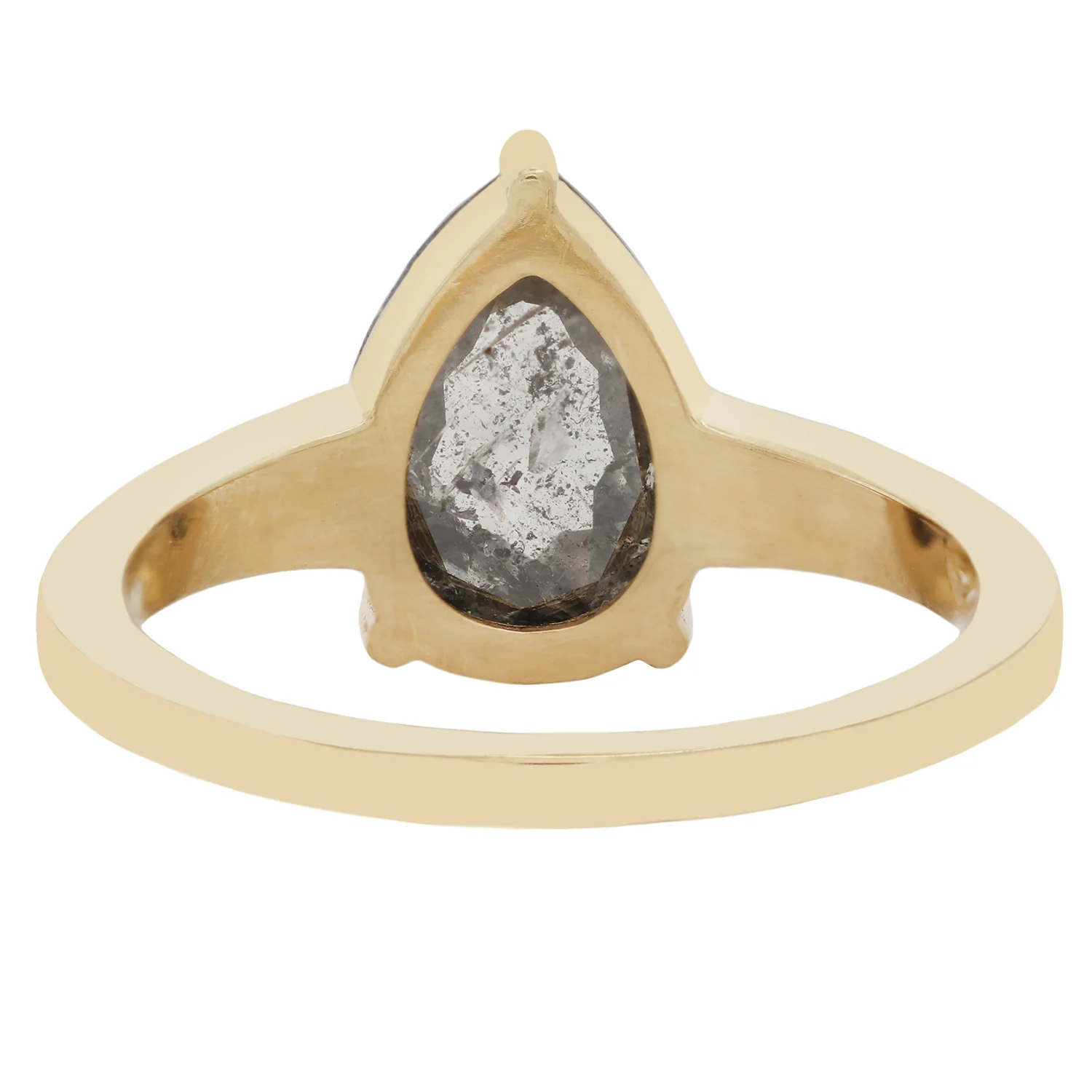Speckled Ash Pear Diamond Ring - Image 4