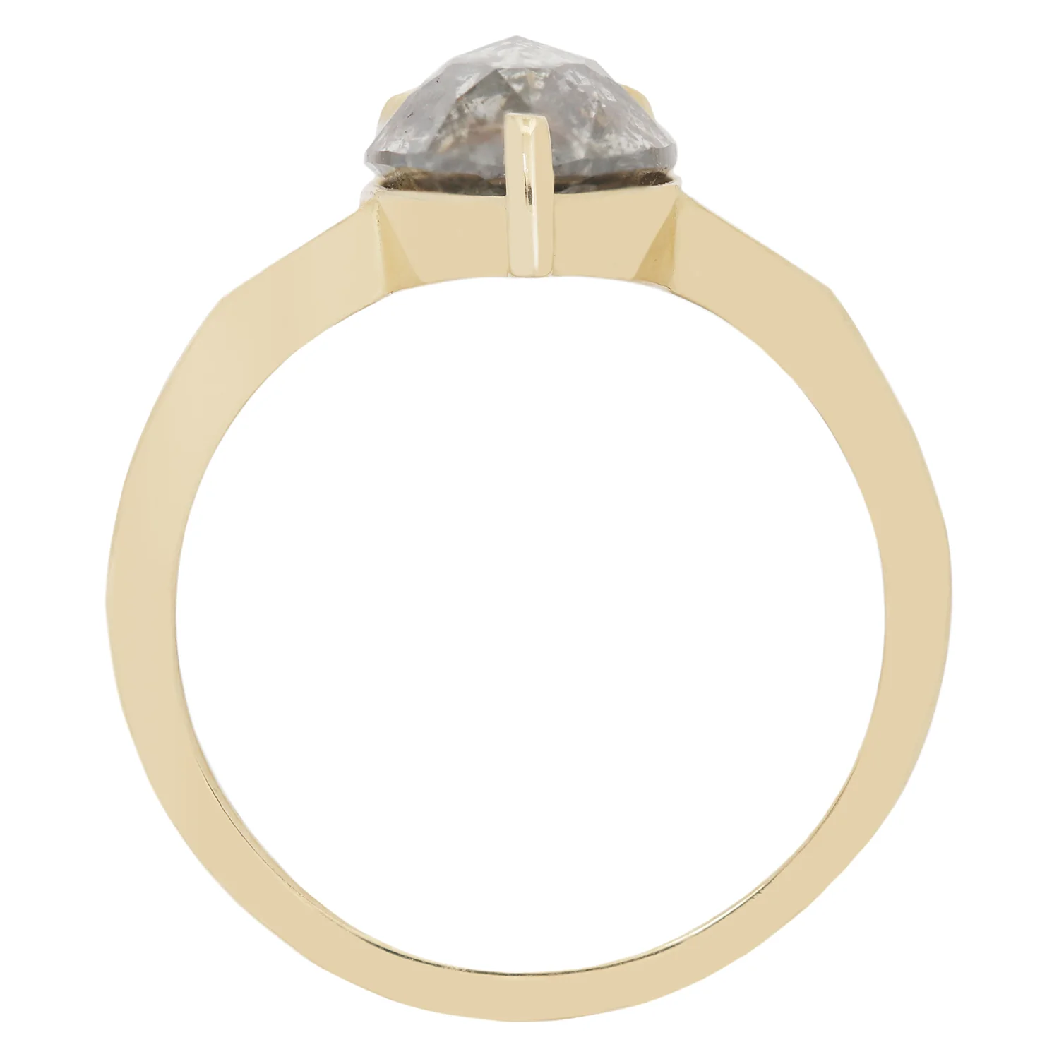 Speckled Ash Pear Diamond Ring - Image 5