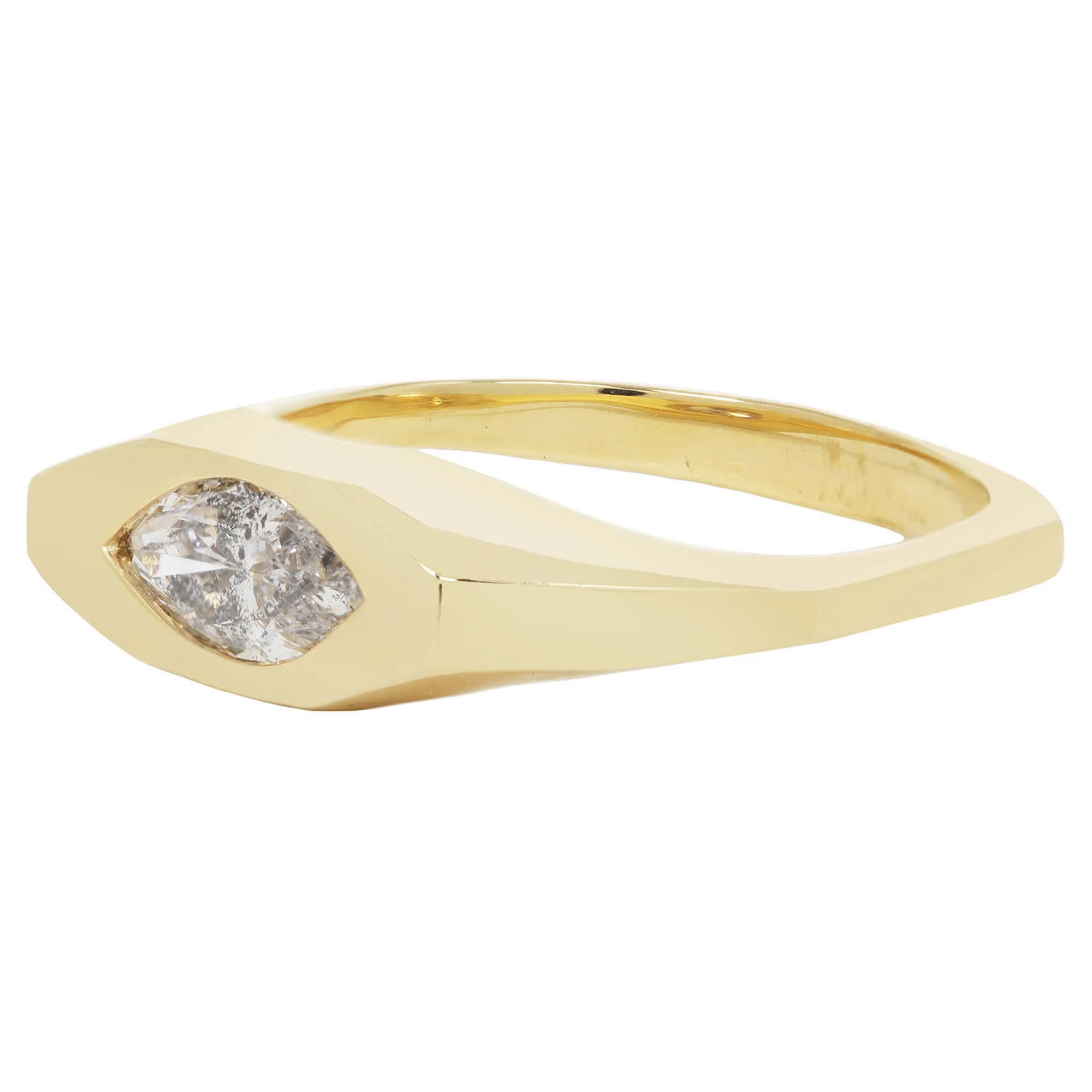 Speckled Eye Marquise Signet Ring - Image 3