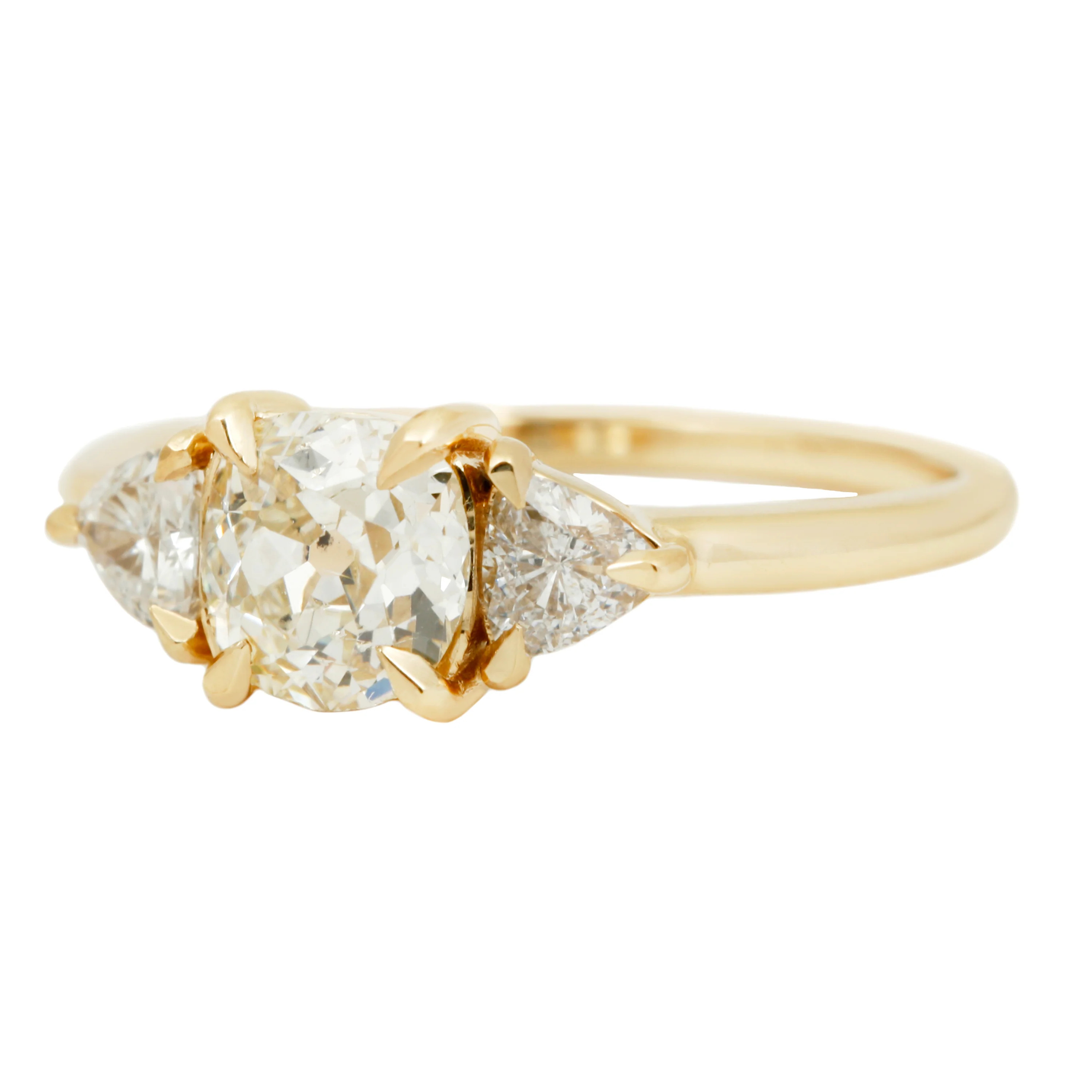 Spring Snowfall Three Stone Ring - Image 3