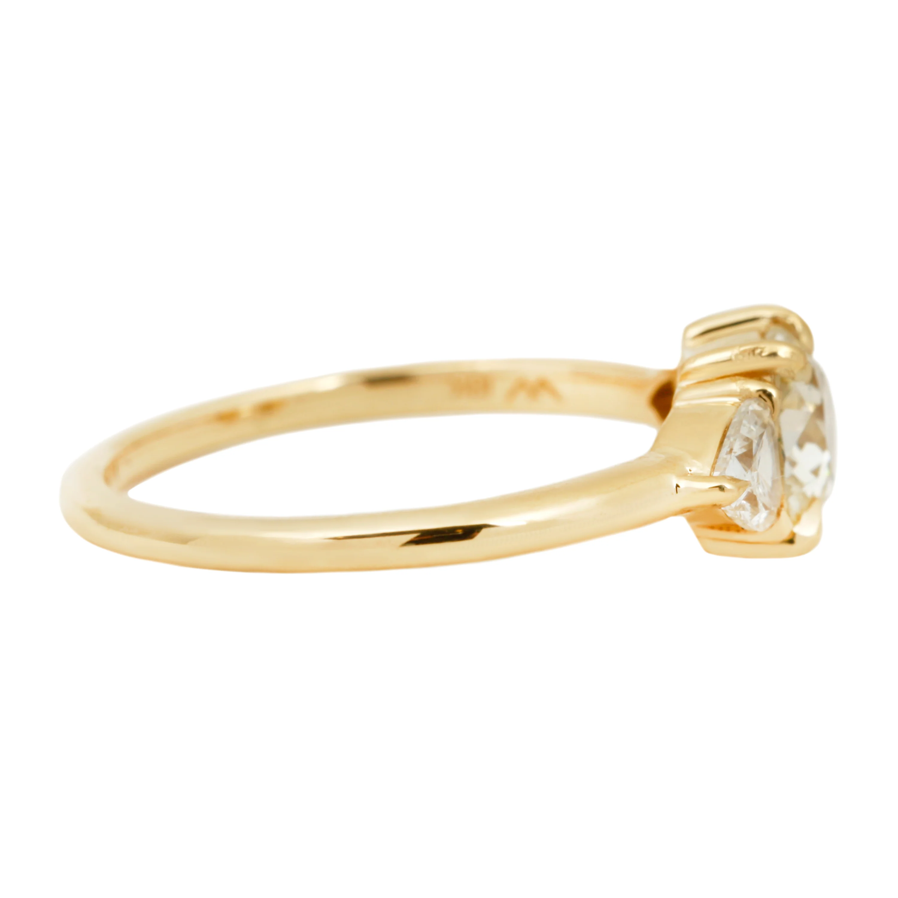Spring Snowfall Three Stone Ring - Image 5