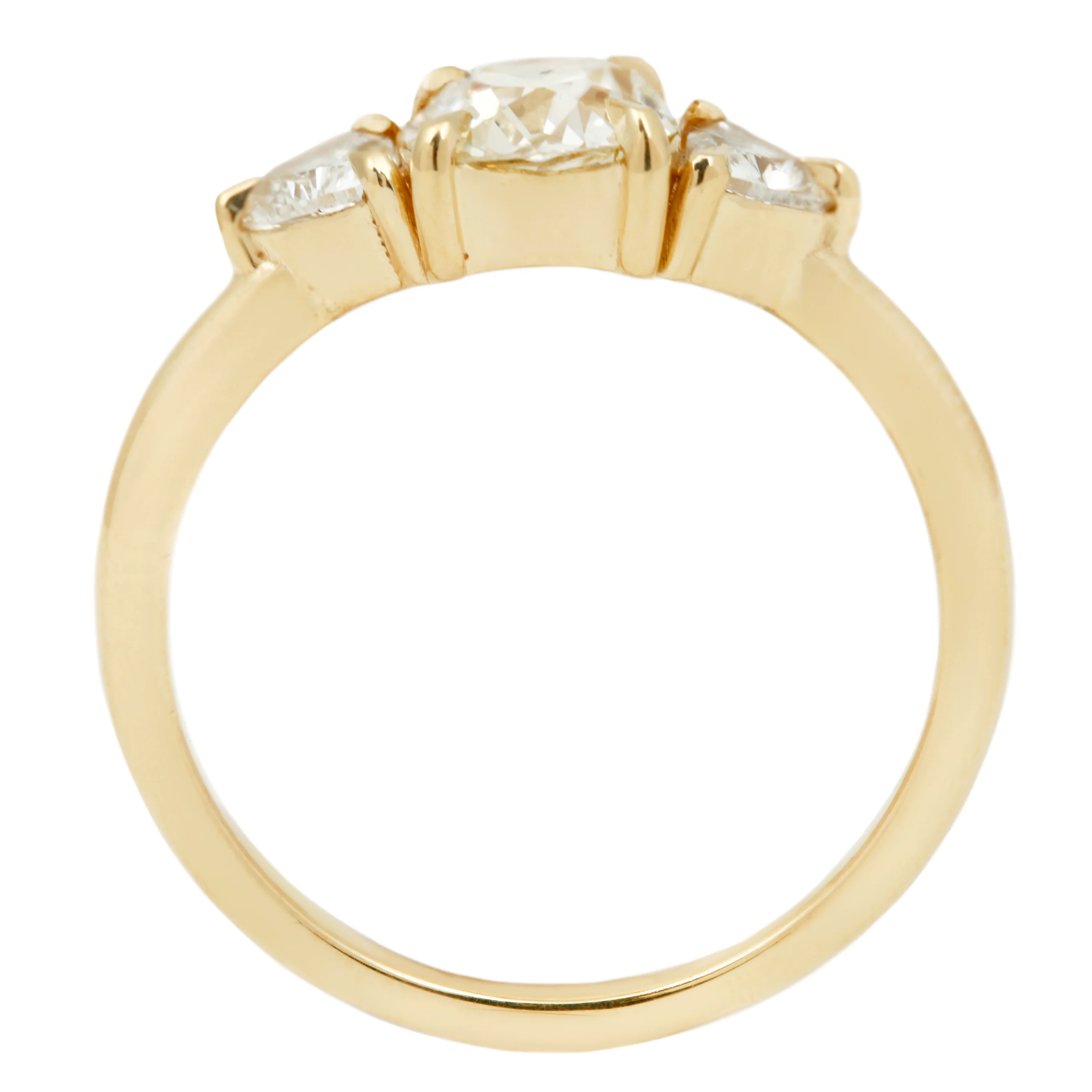 Spring Snowfall Three Stone Ring - Image 6