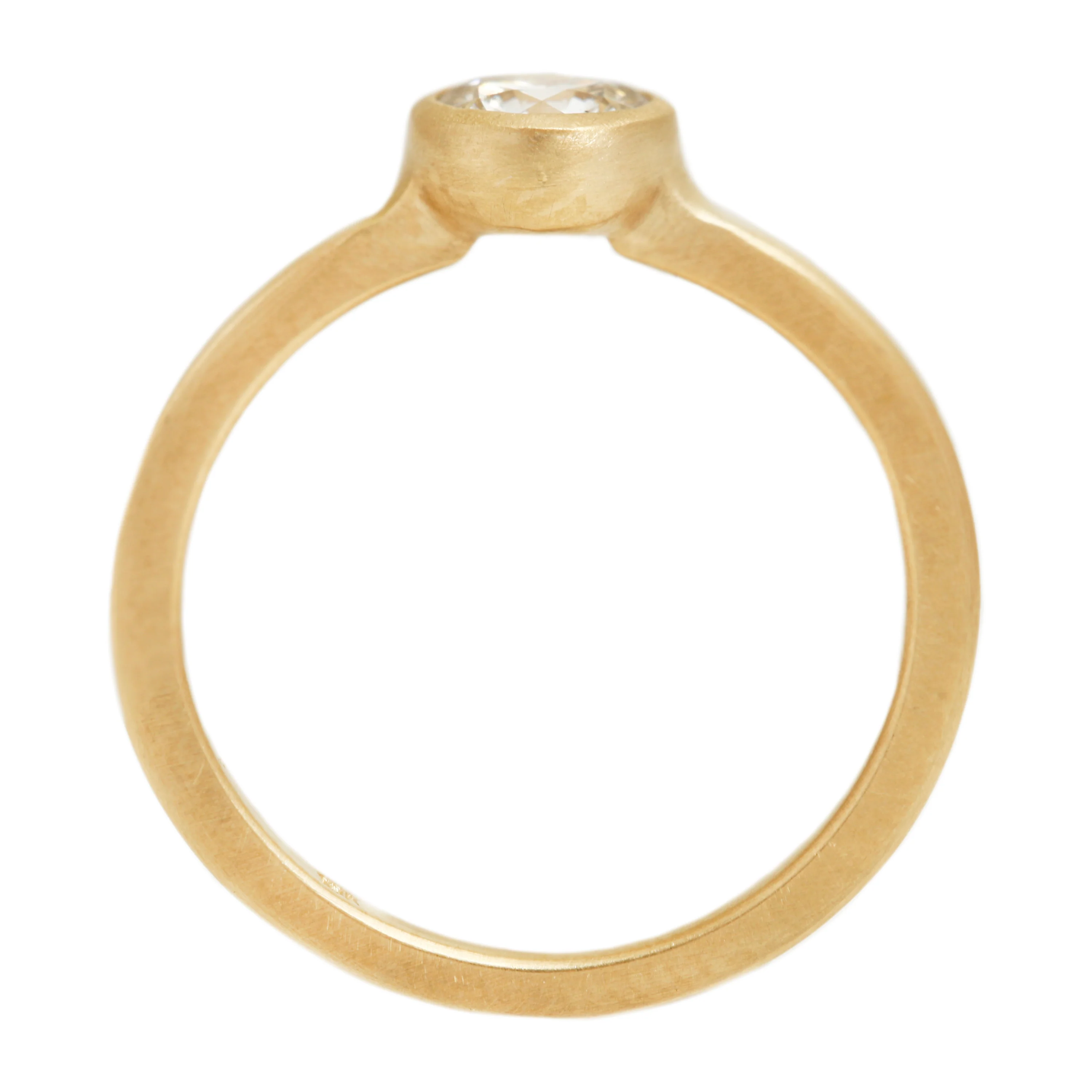 Square Band White Diamond Solitaire - Image 4