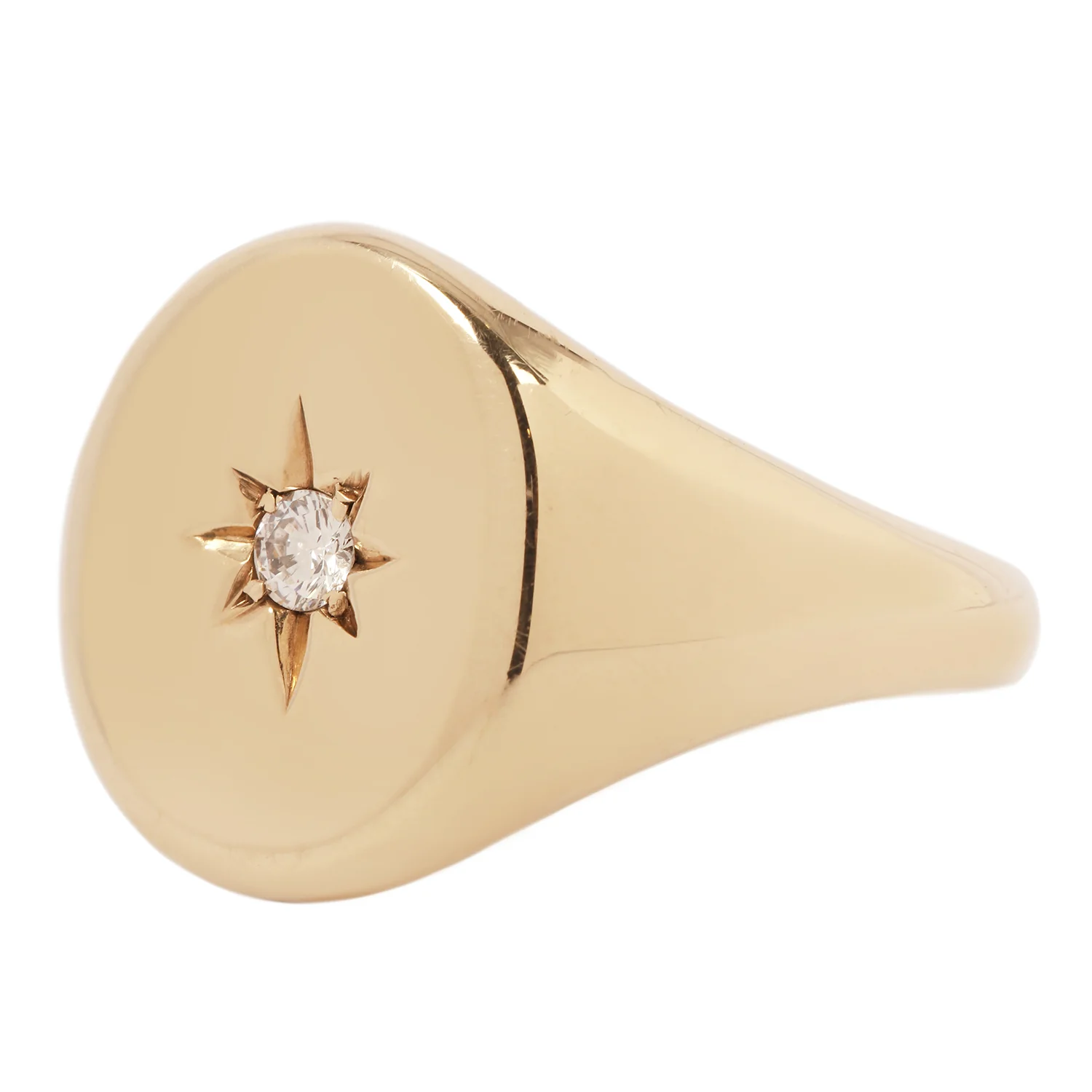 Star Diamond Signet Ring - Image 3