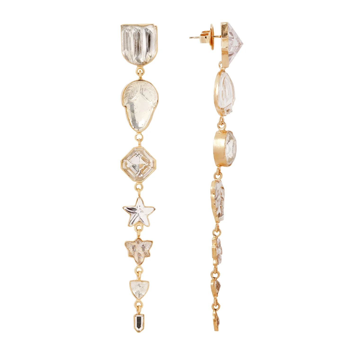 Star Seven Charm Drop Earrings - Image 3