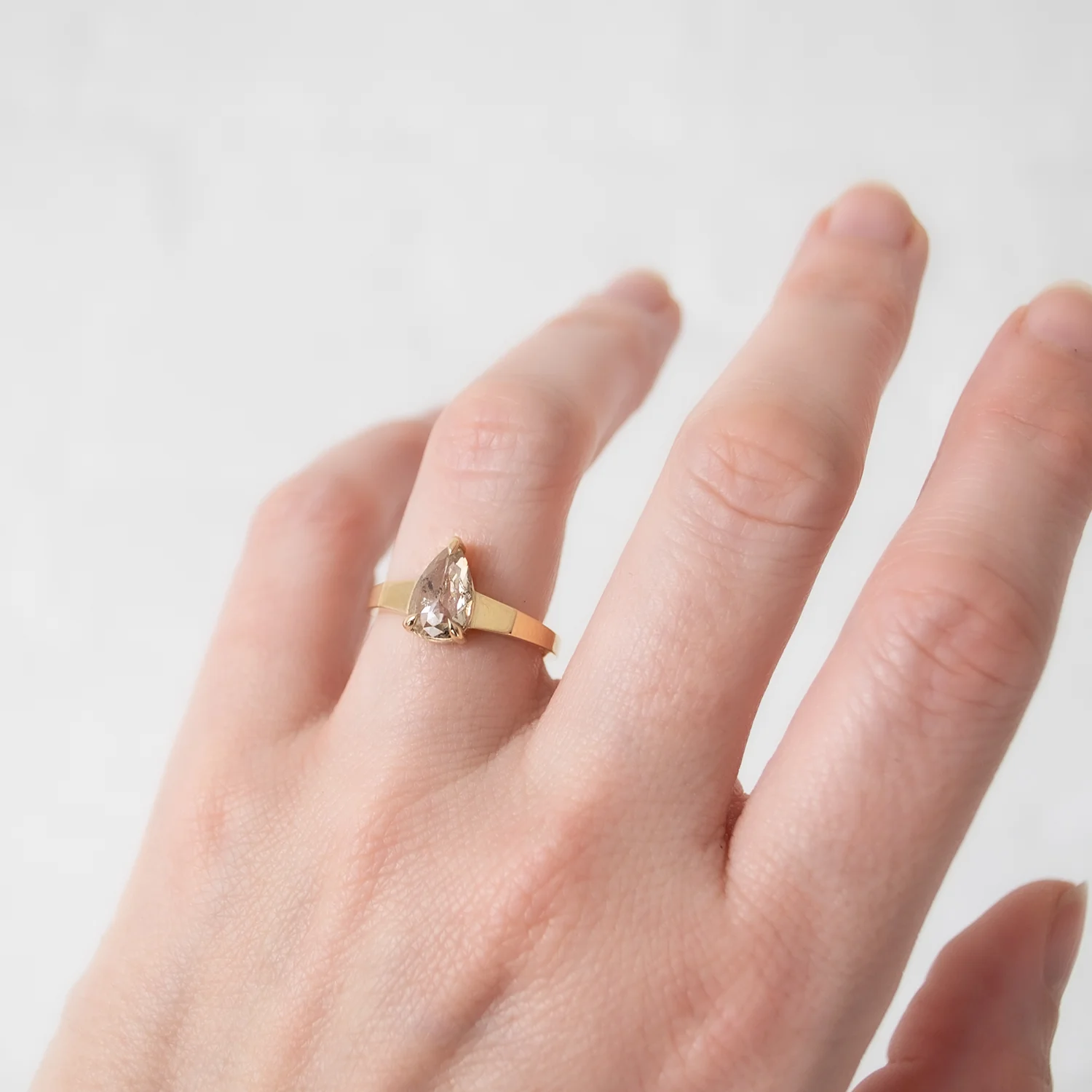 Starry Sky Pear Diamond Ring - Image 6