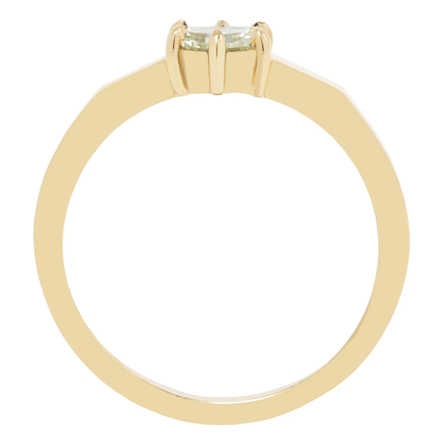 Step Cut Hexagon Diamond Ring - Image 5