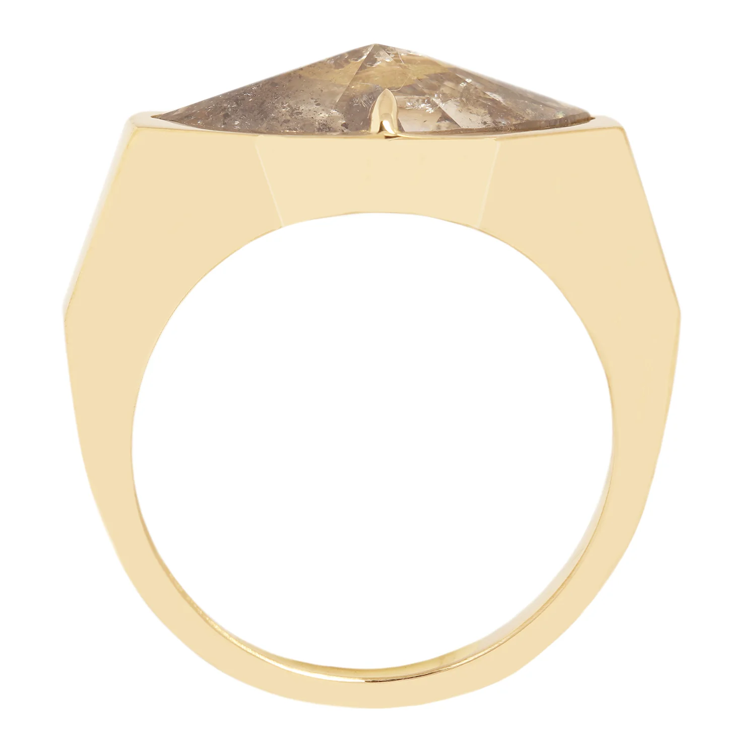 Stormy Diamond Marquise Signet Ring - Image 5