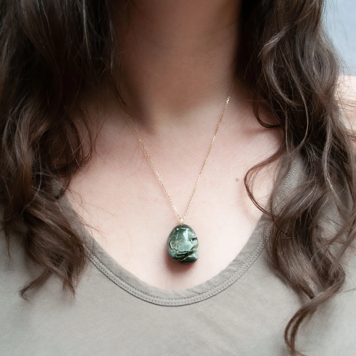 Sun & Moon Cat's Eye Necklace - Image 2
