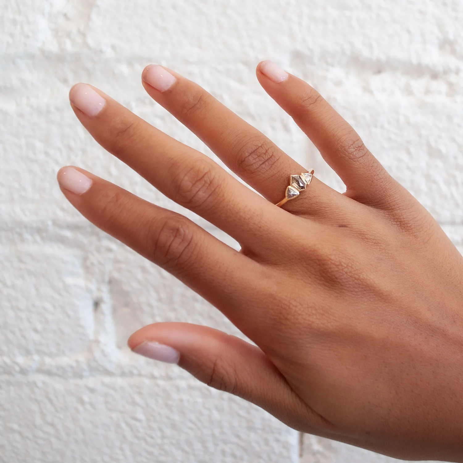 Sunlit Path Three Stone Ring - Image 2