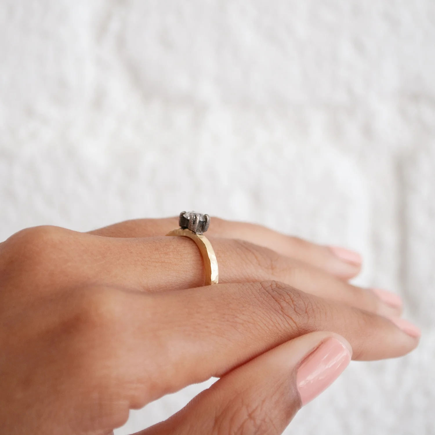 Square Diamond Solitaire Ring - Image 4