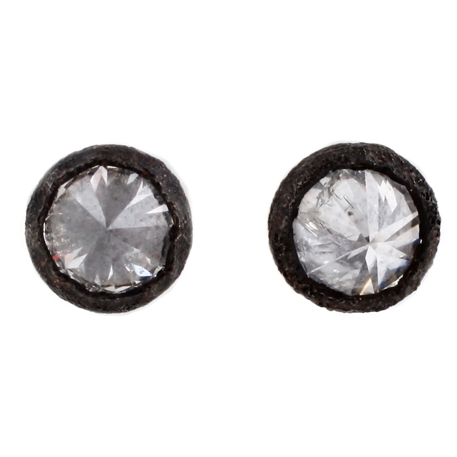 Pointed White Diamond Studs