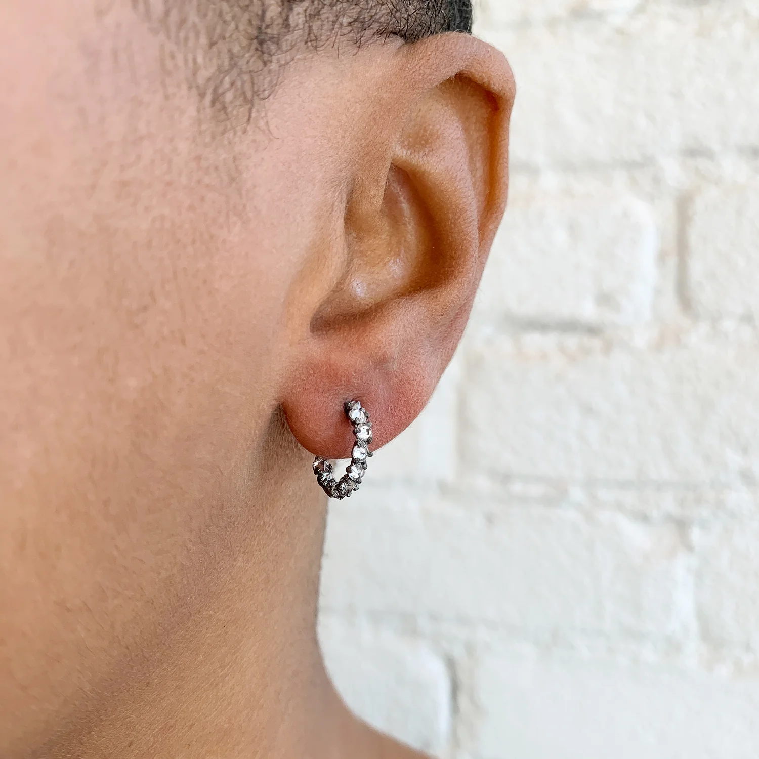 Diamond Cluster Hoops - Image 2