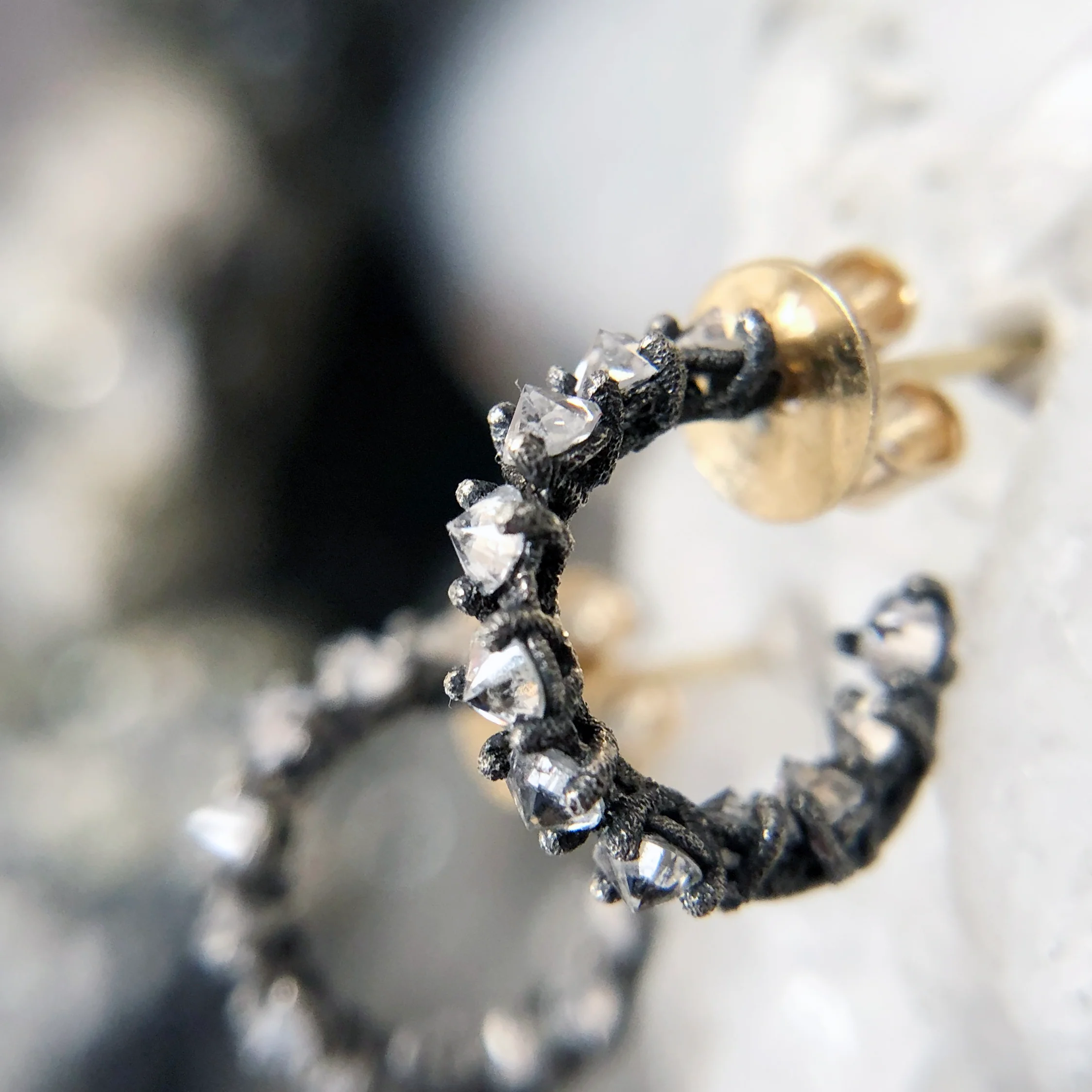 Diamond Cluster Hoops - Image 4