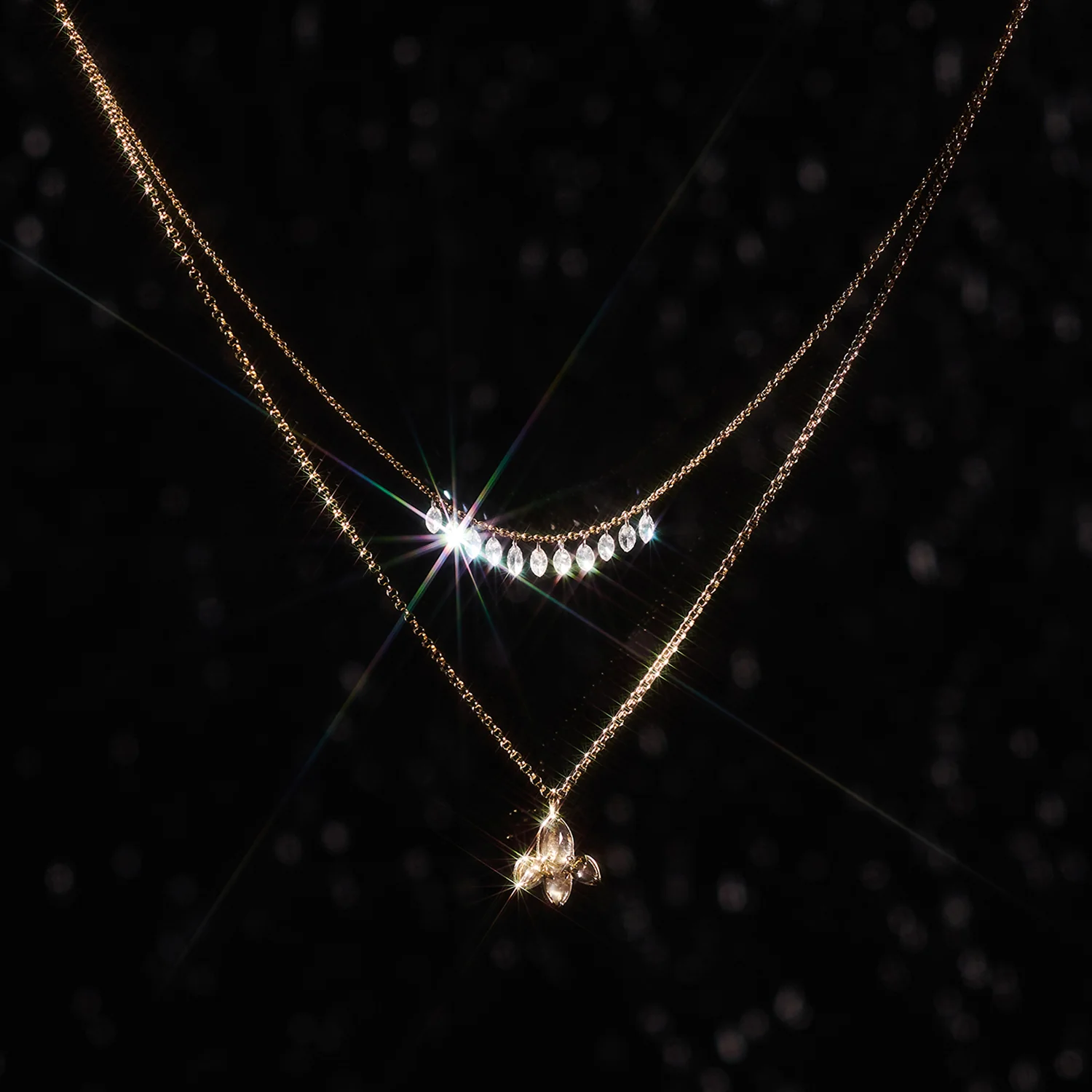 Marquise Eleven Diamond Necklace - Image 3