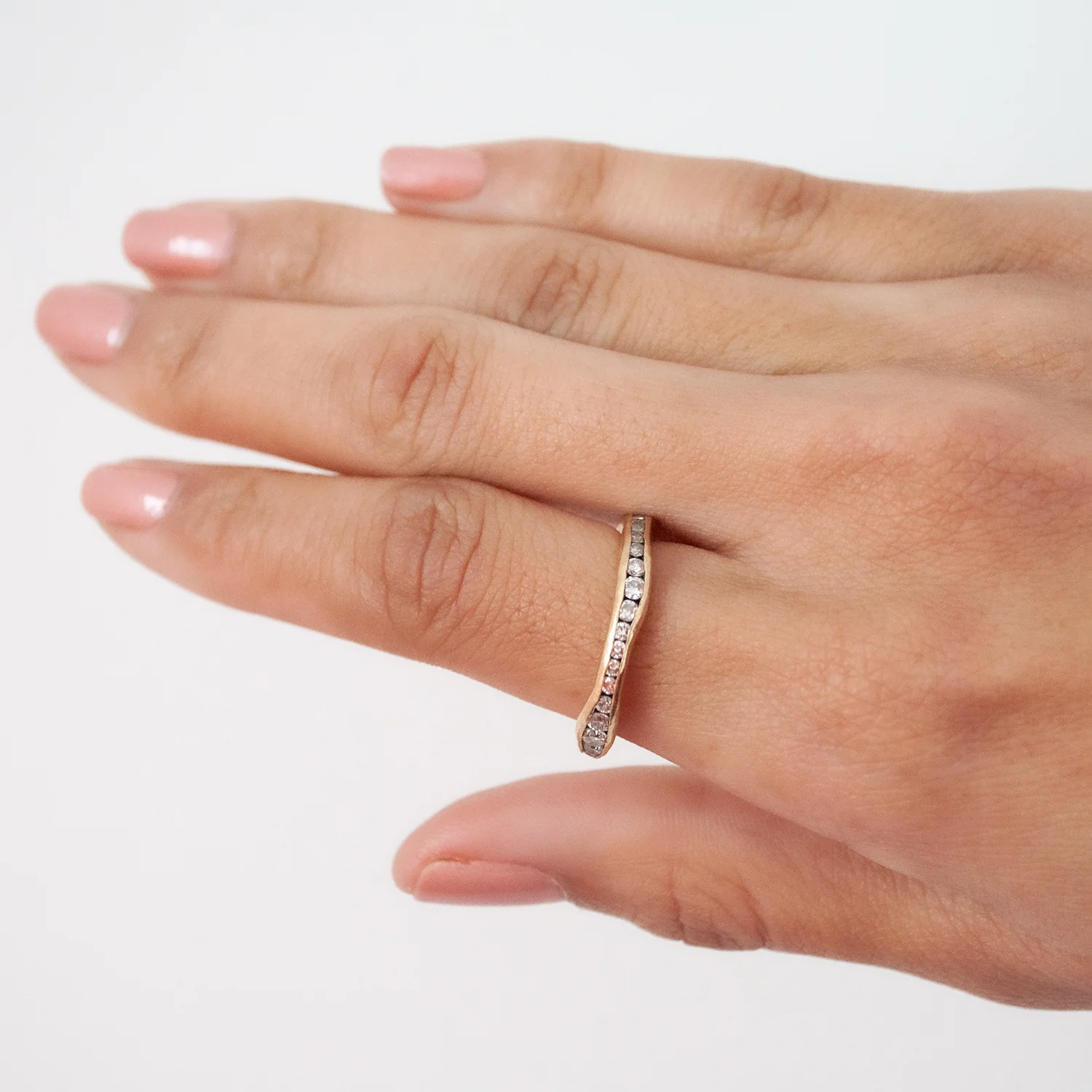 Hammered Eternity Ring - Image 4
